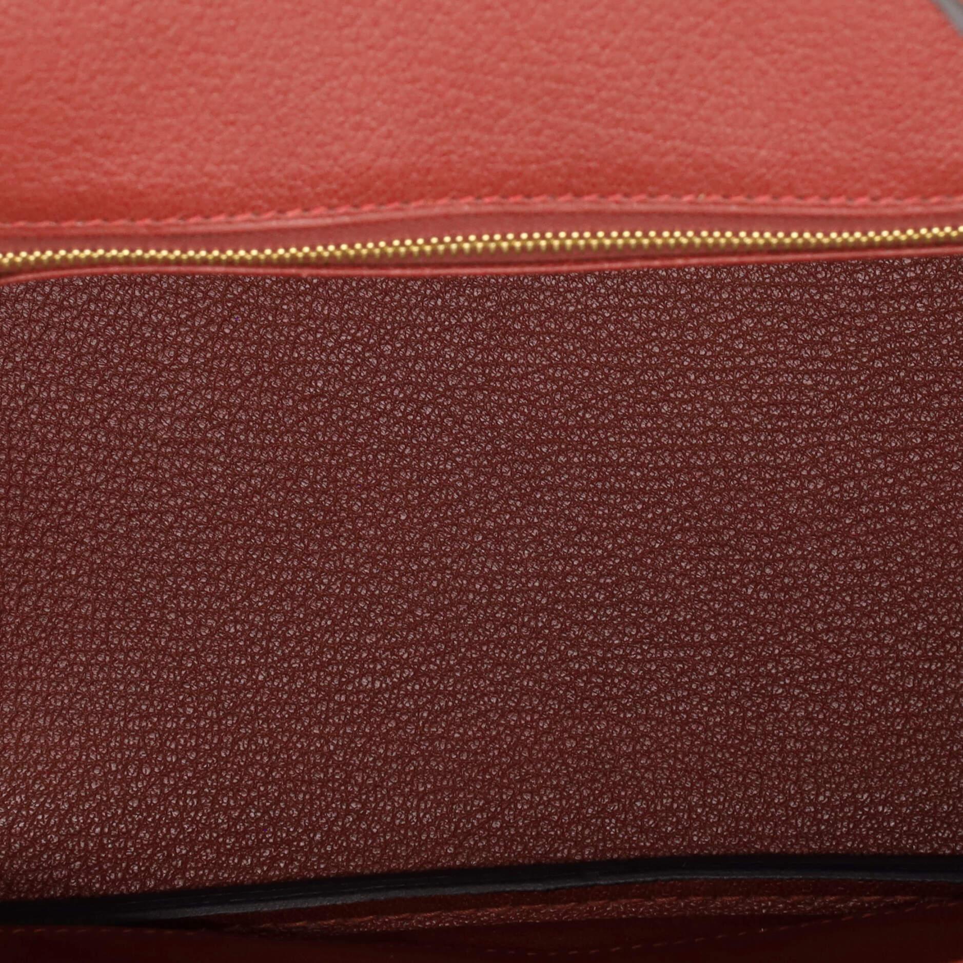 Hermes Birkin Handbag Rouge H Togo with Gold Hardware 25 2
