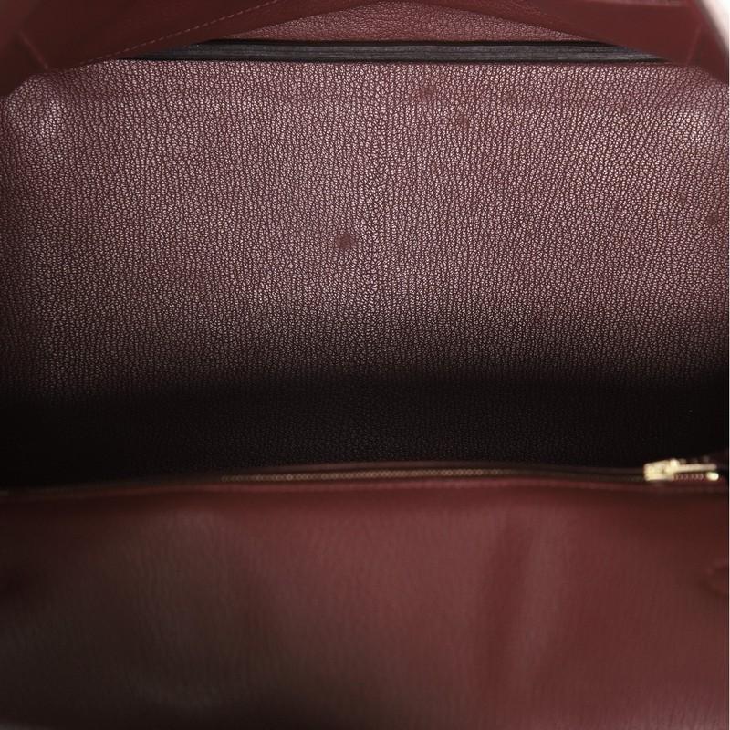 Hermes Birkin Handbag Rouge H Togo with Gold Hardware 35 1