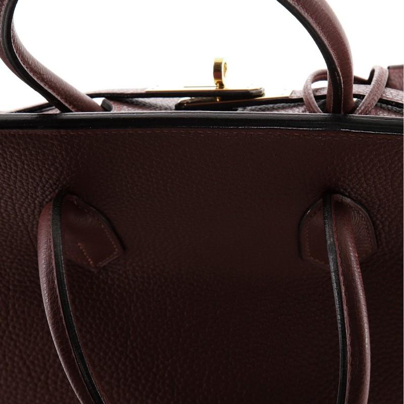 Hermes Birkin Handbag Rouge H Togo with Gold Hardware 35 4