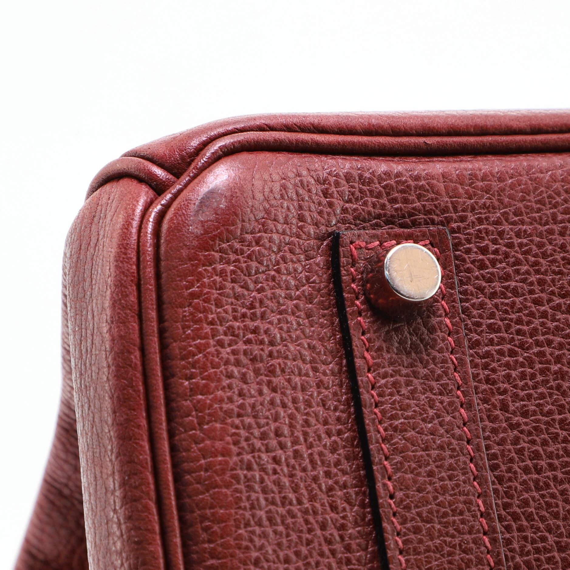 Hermes Birkin Handbag Rouge H Vache Liegee with Palladium Hardware 35 1