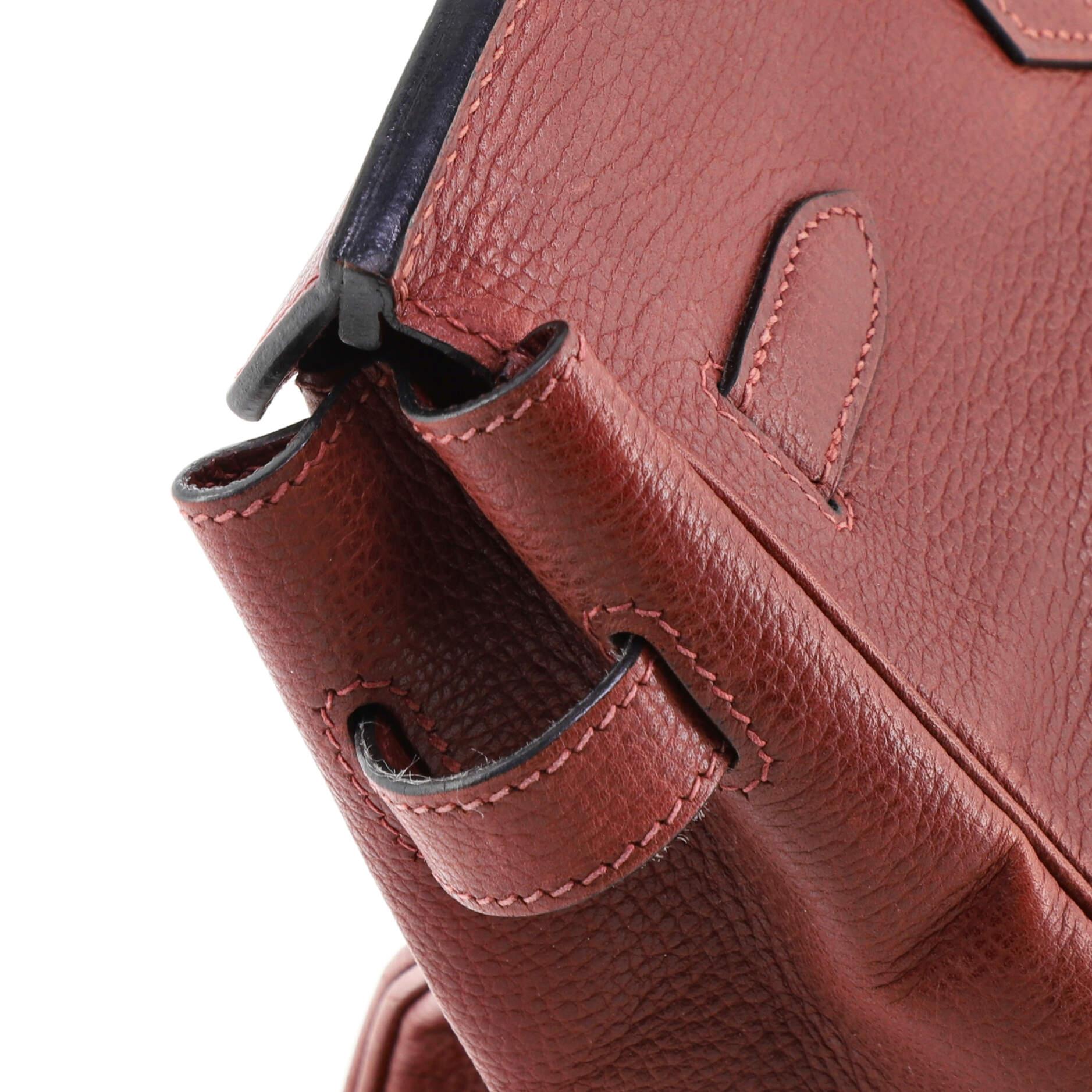 Hermes Birkin Handbag Rouge H Vache Liegee with Palladium Hardware 35 2