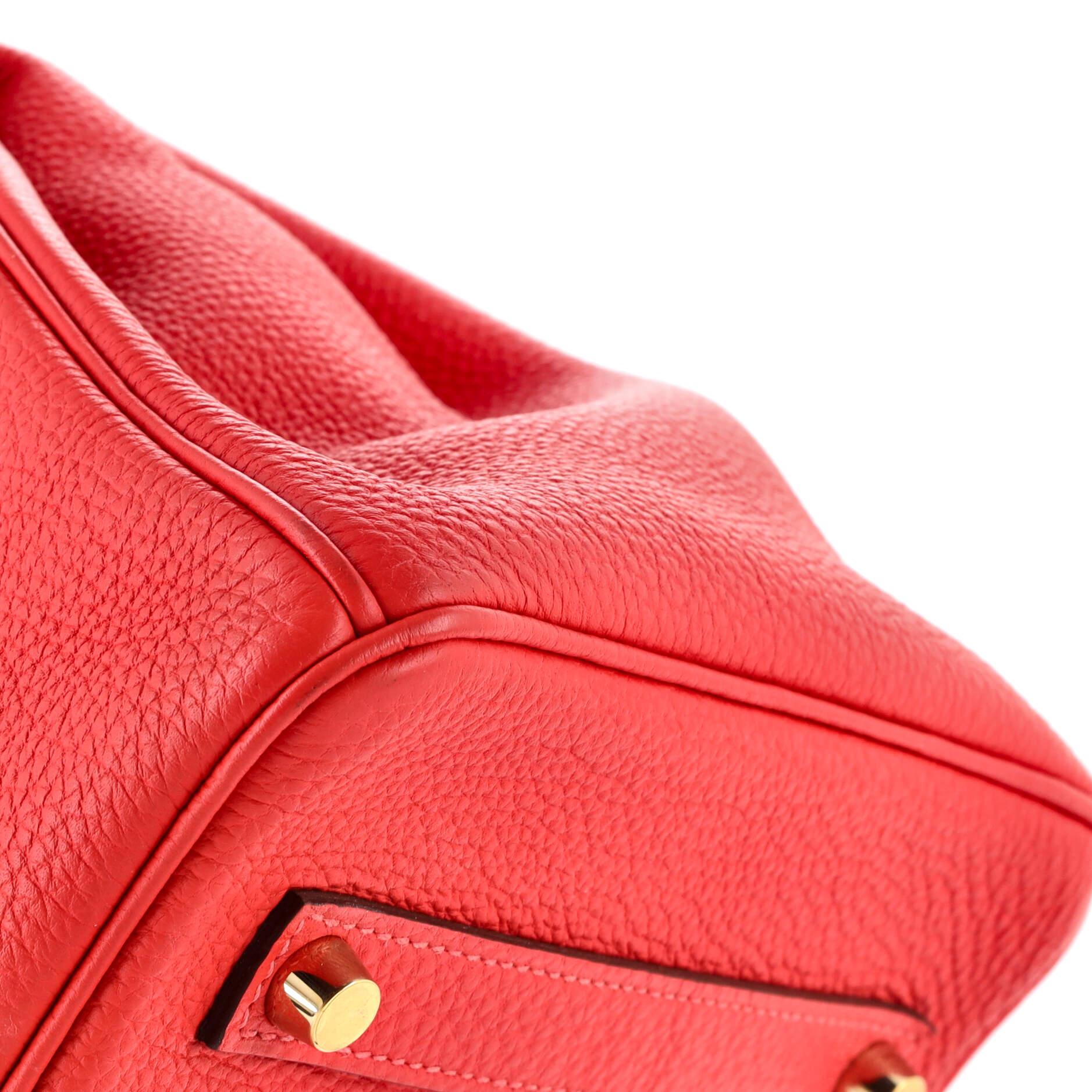 Hermes Birkin Handbag Rouge Pivoine Togo with Gold Hardware 35 4