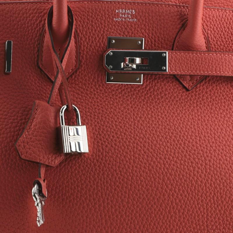 Hermes Birkin Handbag Rouge Pivoine Togo with Palladium Hardware 30 2