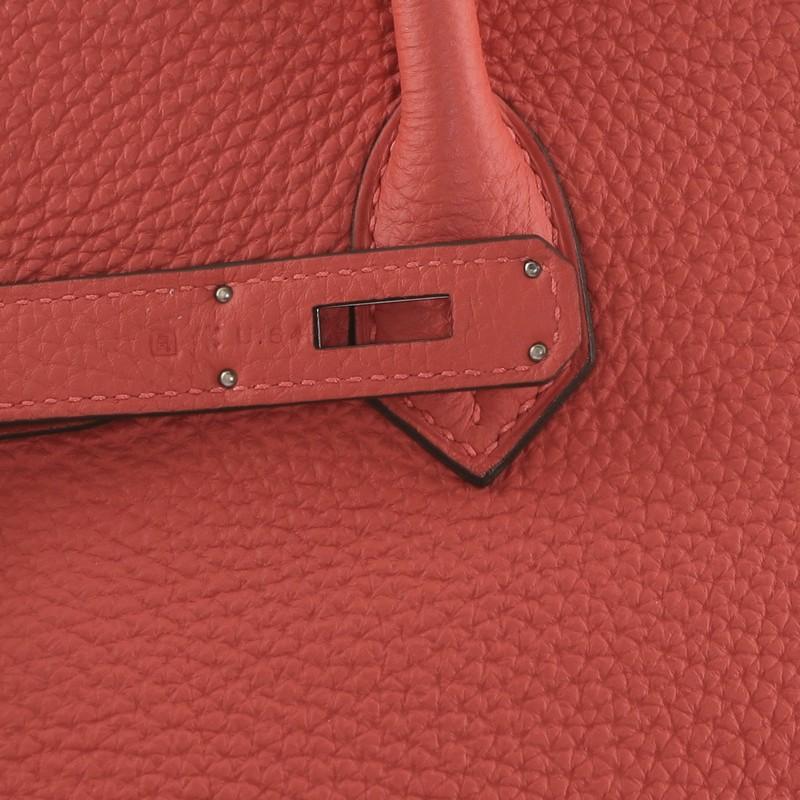 Hermes Birkin Handbag Rouge Pivoine Togo with Palladium Hardware 30 3