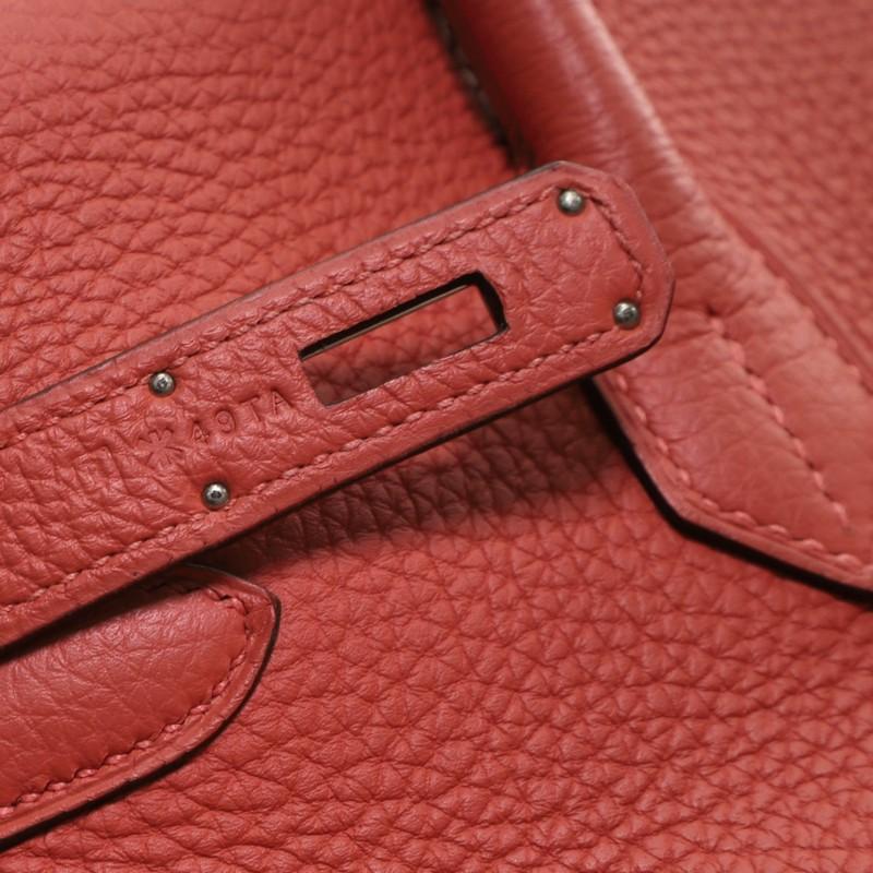 Hermes Birkin Handbag Rouge Pivoine Togo with Palladium Hardware 35 6