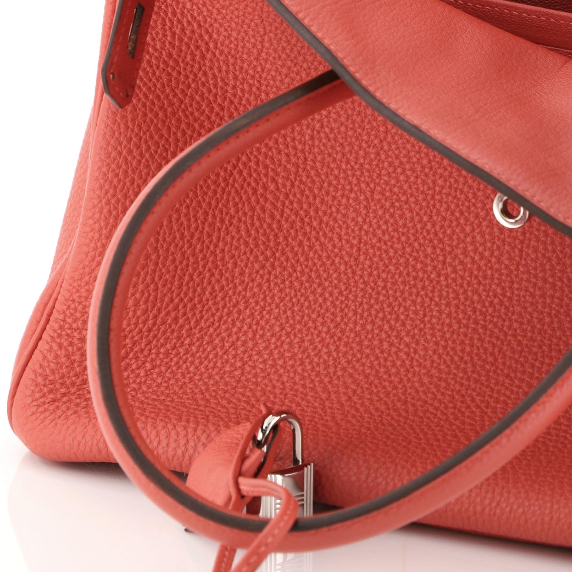Hermes Birkin Handbag Rouge Pivoine Togo with Palladium Hardware 35 3