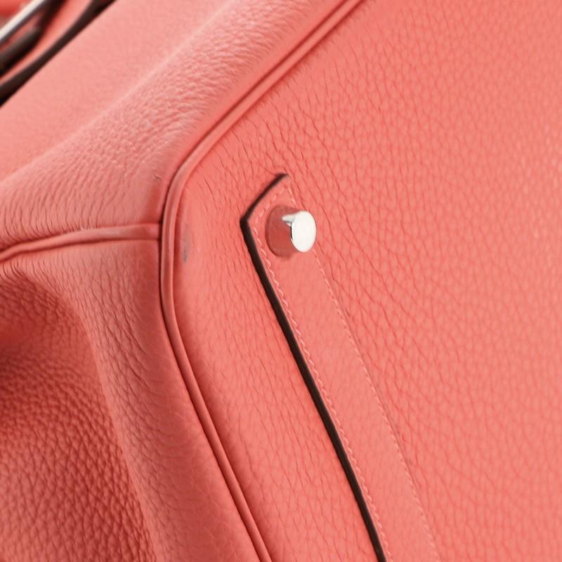 Hermes Birkin Handbag Rouge Pivoine Togo with Palladium Hardware 35 3