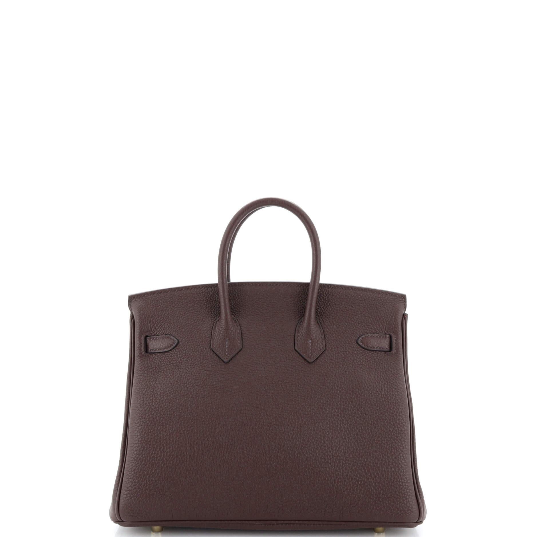 Women's or Men's Hermes Birkin Handbag Rouge Sellier Togo with Gold Hardware 25