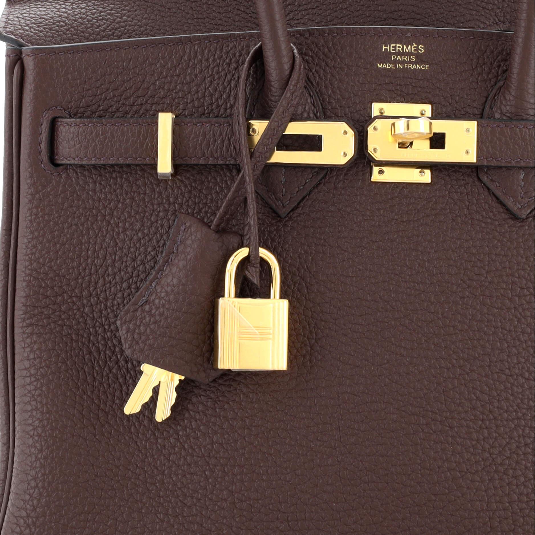 Hermes Birkin Handbag Rouge Sellier Togo with Gold Hardware 25 3