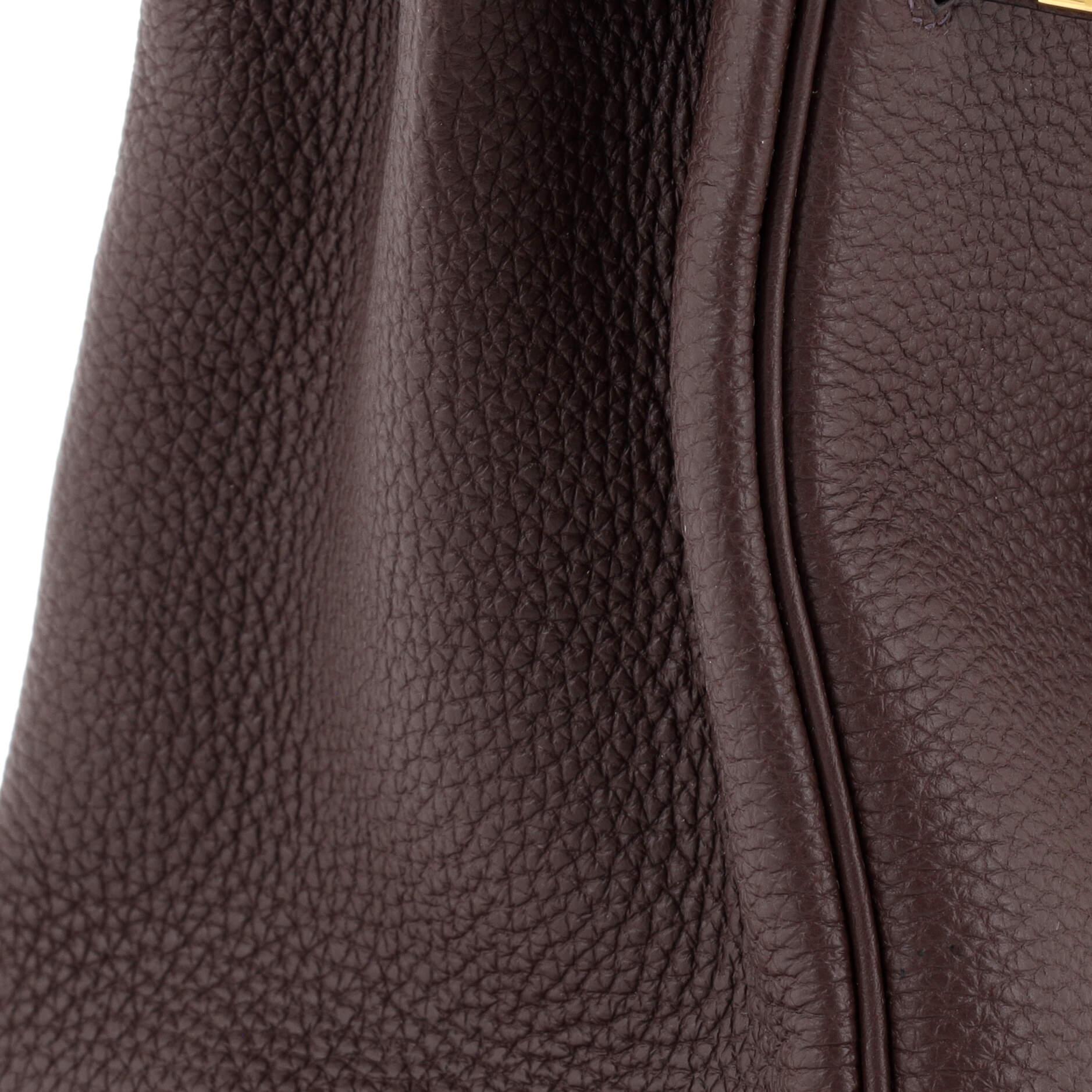 Hermes Birkin Handbag Rouge Sellier Togo with Gold Hardware 25 4