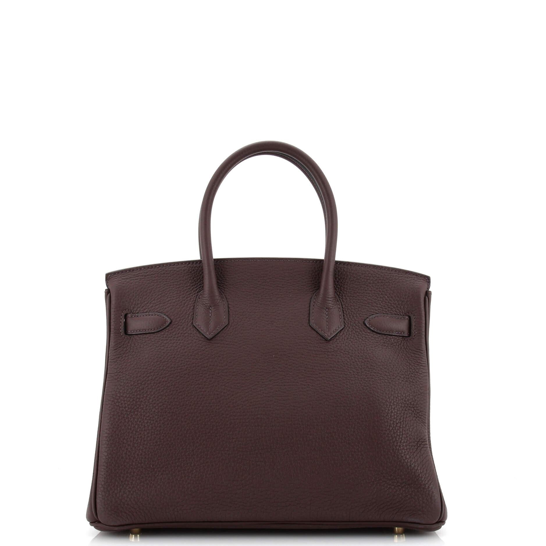 Women's or Men's Hermes Birkin Handbag Rouge Sellier Togo with Gold Hardware 30