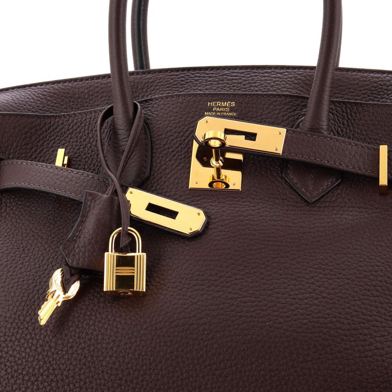 Hermes Birkin togo Rouge Sellier Gold Hardware 30cm Full Handmade -  lushenticbags