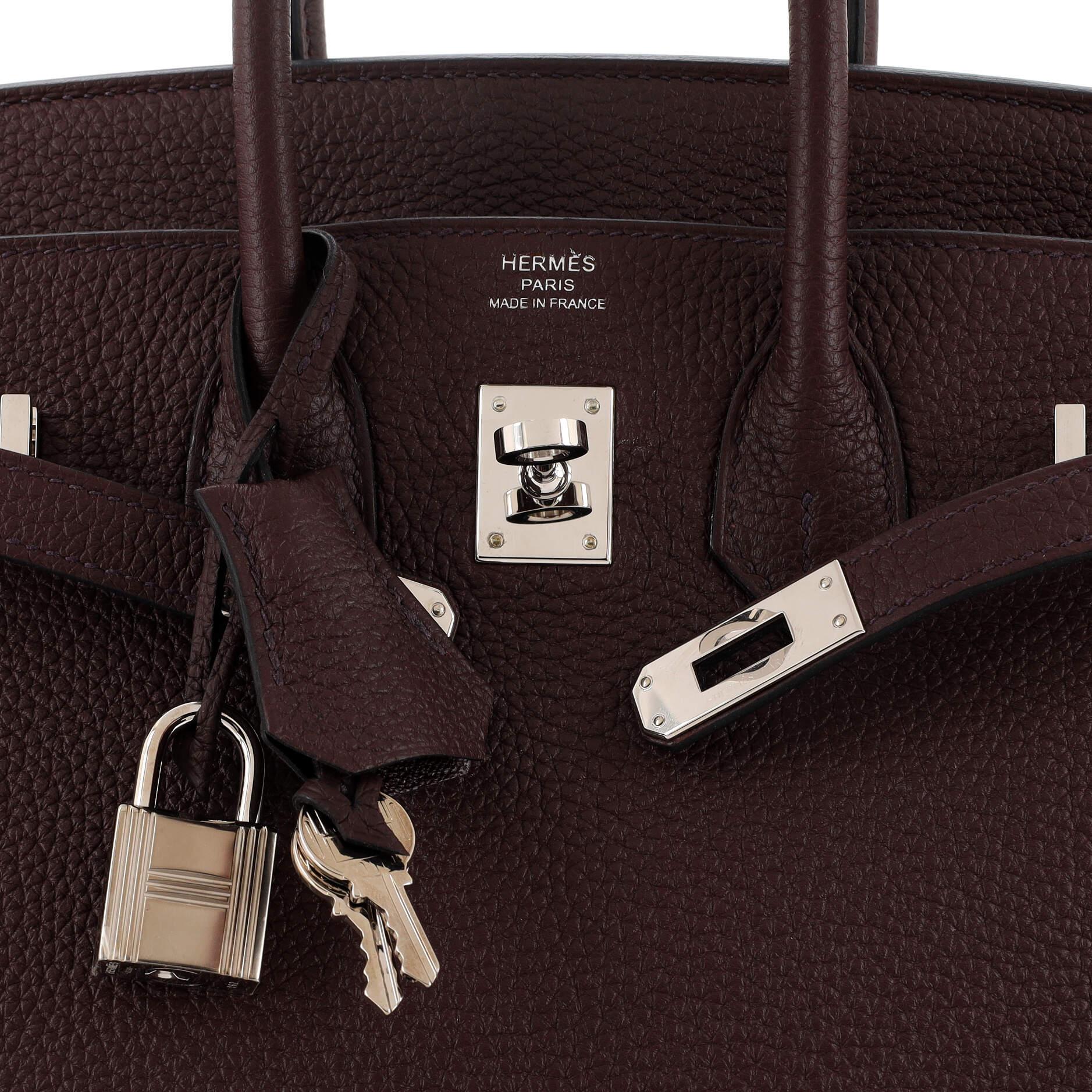 Hermes Birkin Handbag Rouge Sellier Togo with Palladium Hardware 25 3