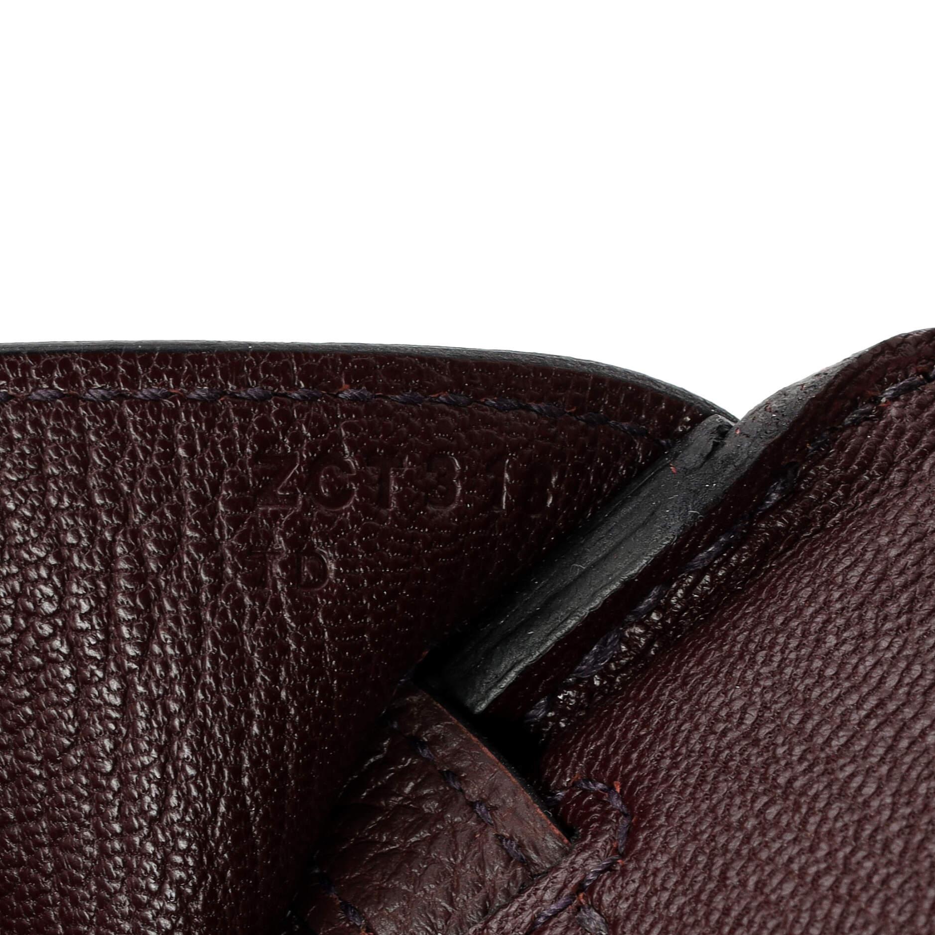 Hermes Birkin Handbag Rouge Sellier Togo with Palladium Hardware 25 4