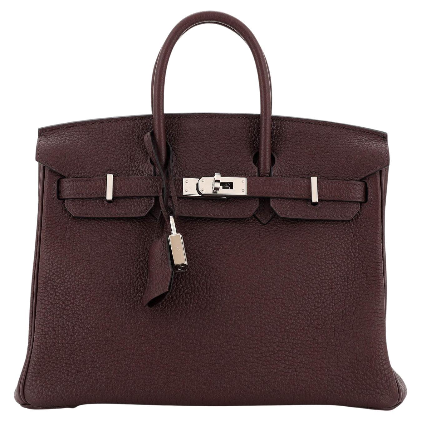Hermes Birkin Handbag Rouge Sellier Togo with Palladium Hardware 25