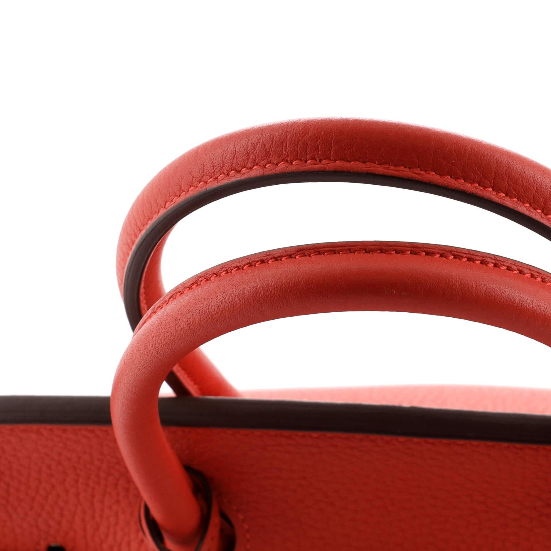 Hermes Birkin Handbag Rouge Tomate Clemence with Palladium Hardware 30 4