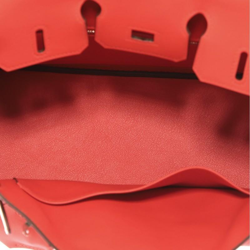 Hermes Birkin Handbag Rouge Tomate Swift with Palladium Hardware 25 1