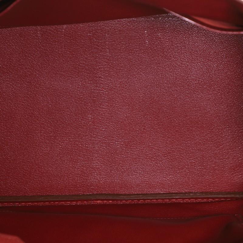 Hermes Birkin Handbag Rouge Vif Ardennes with Gold Hardware 35 1