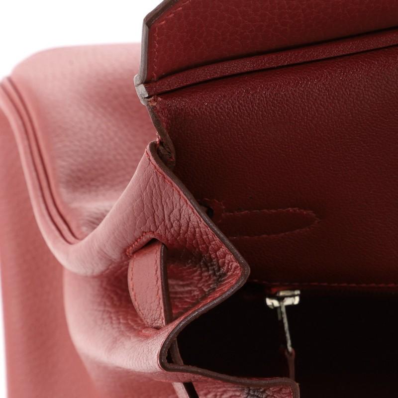 Hermes Birkin Handbag Rouge Vif Ardennes with Gold Hardware 35 4