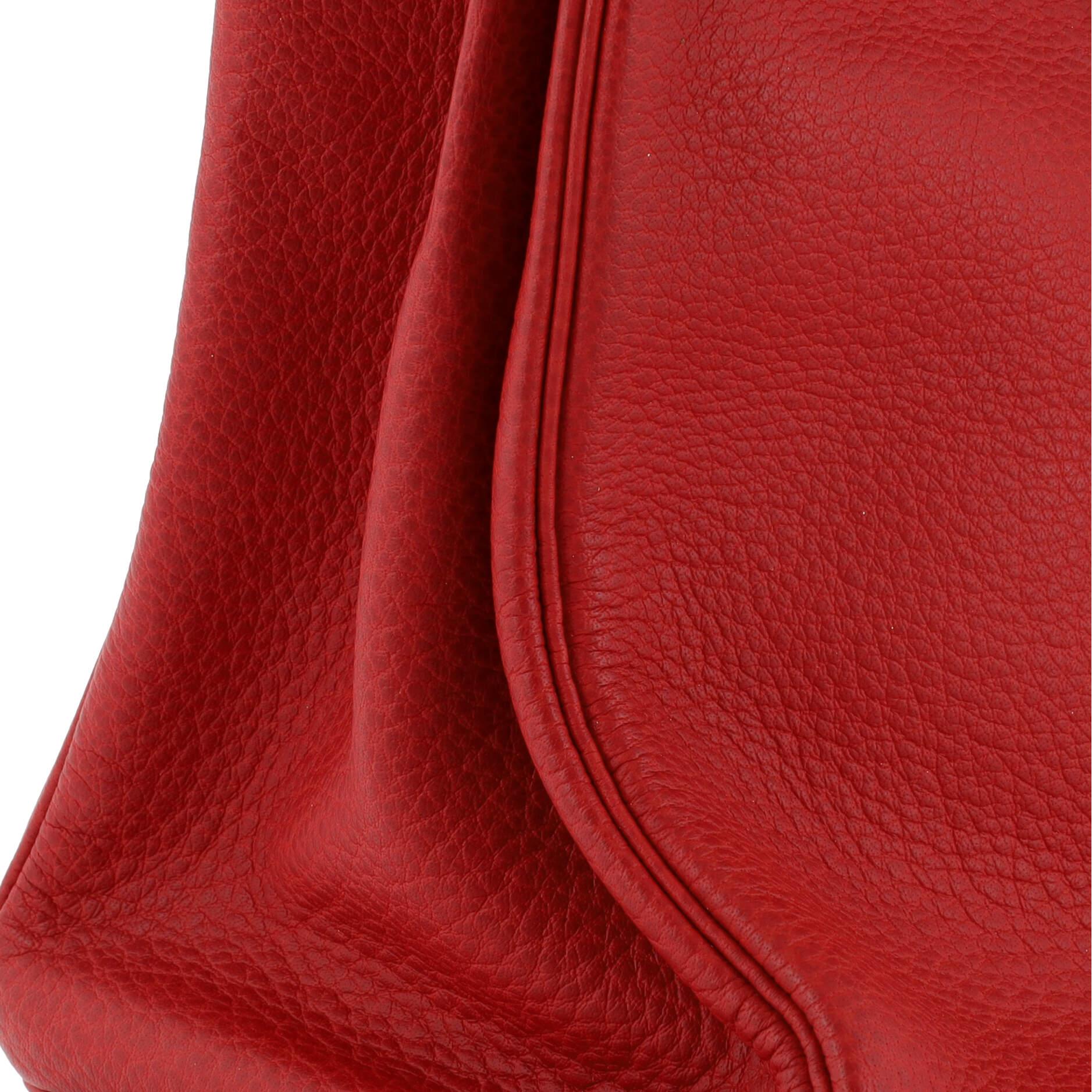 Hermes Birkin Handbag Rouge Vif Buffalo with Gold Hardware 40 For Sale 4