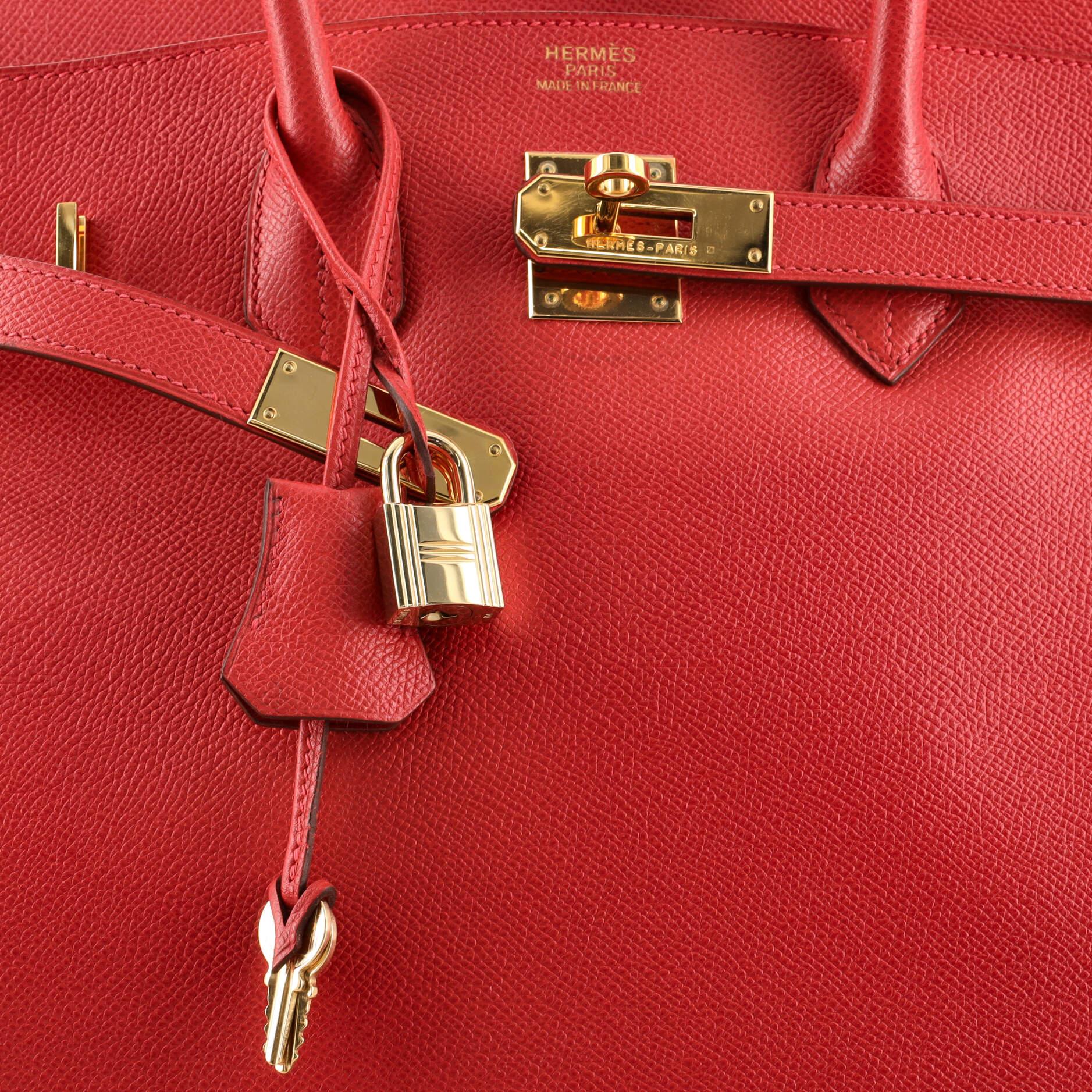 Hermes Birkin Handbag Rouge Vif Epsom with Gold Hardware 35 2