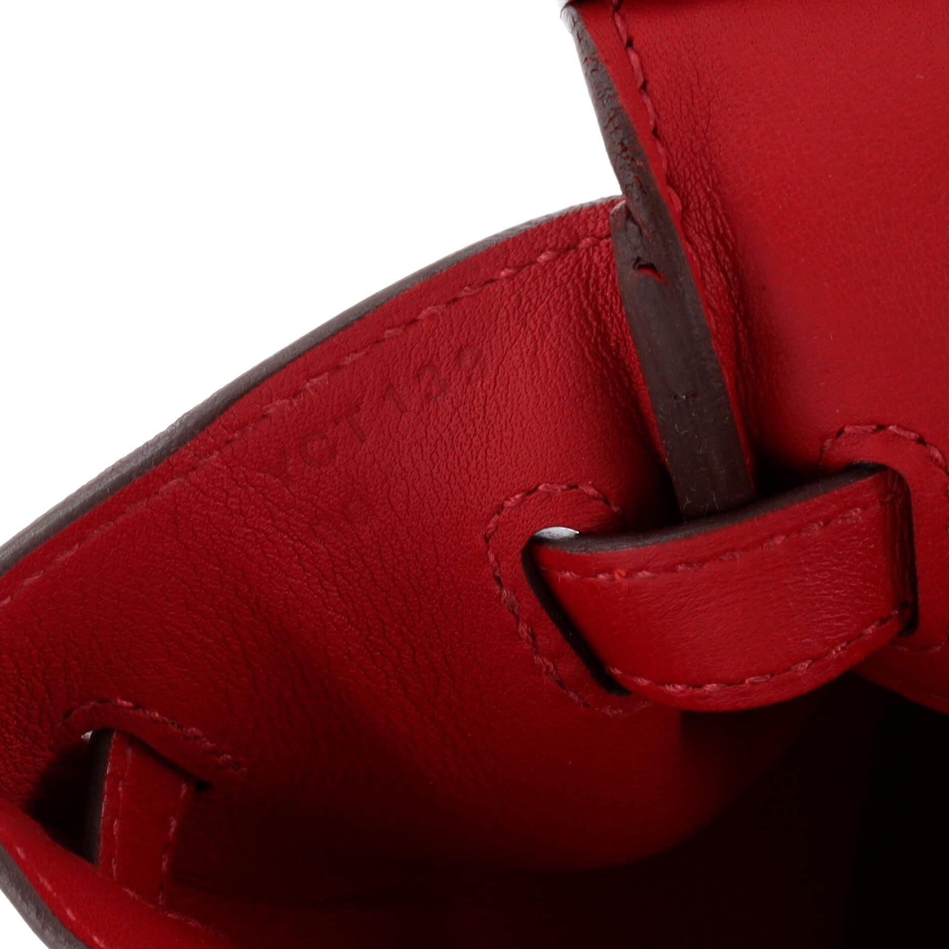 Hermes Birkin Handbag Rouge Vif Swift with Gold Hardware 25 6