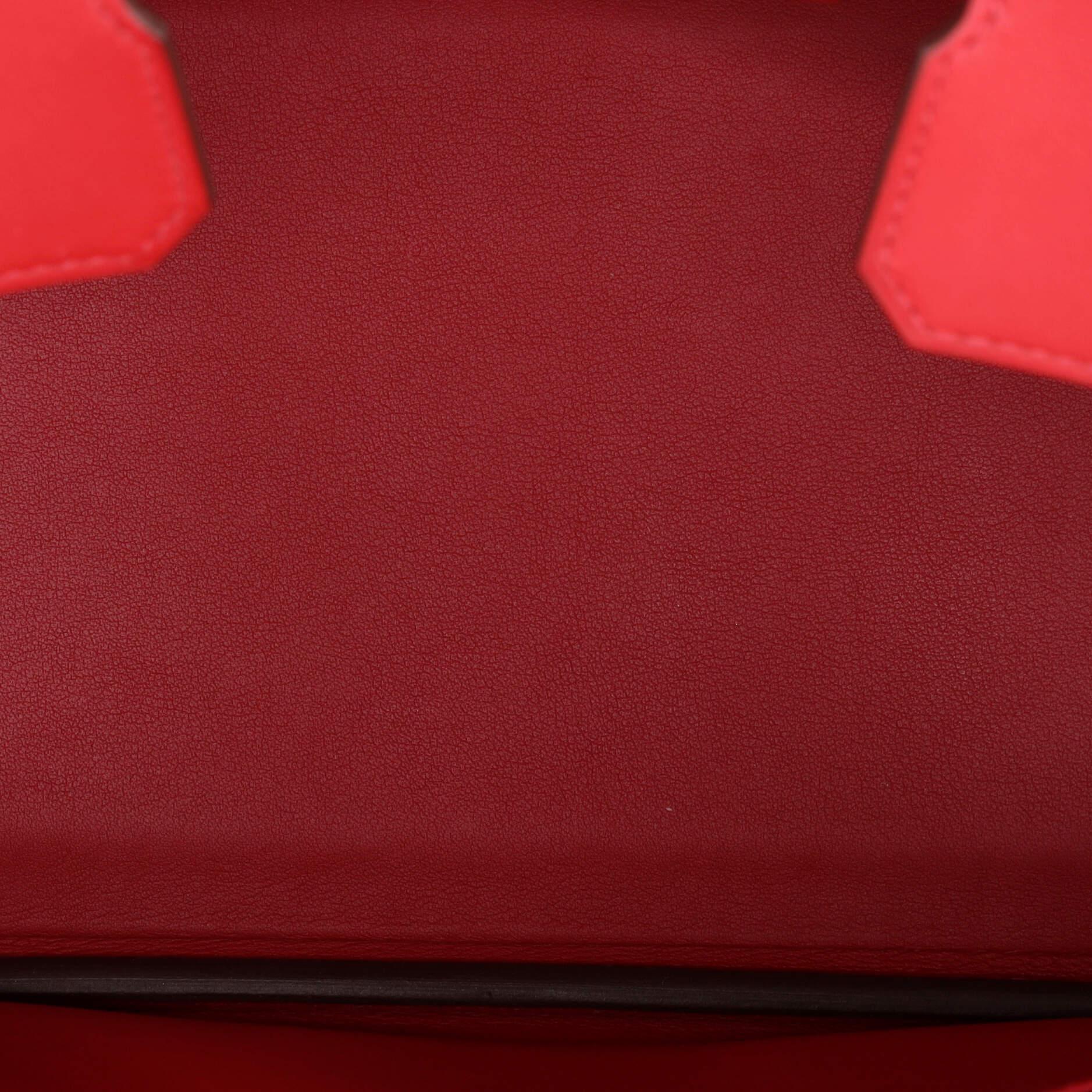 Hermes Birkin Handbag Rouge Vif Swift with Gold Hardware 25 2
