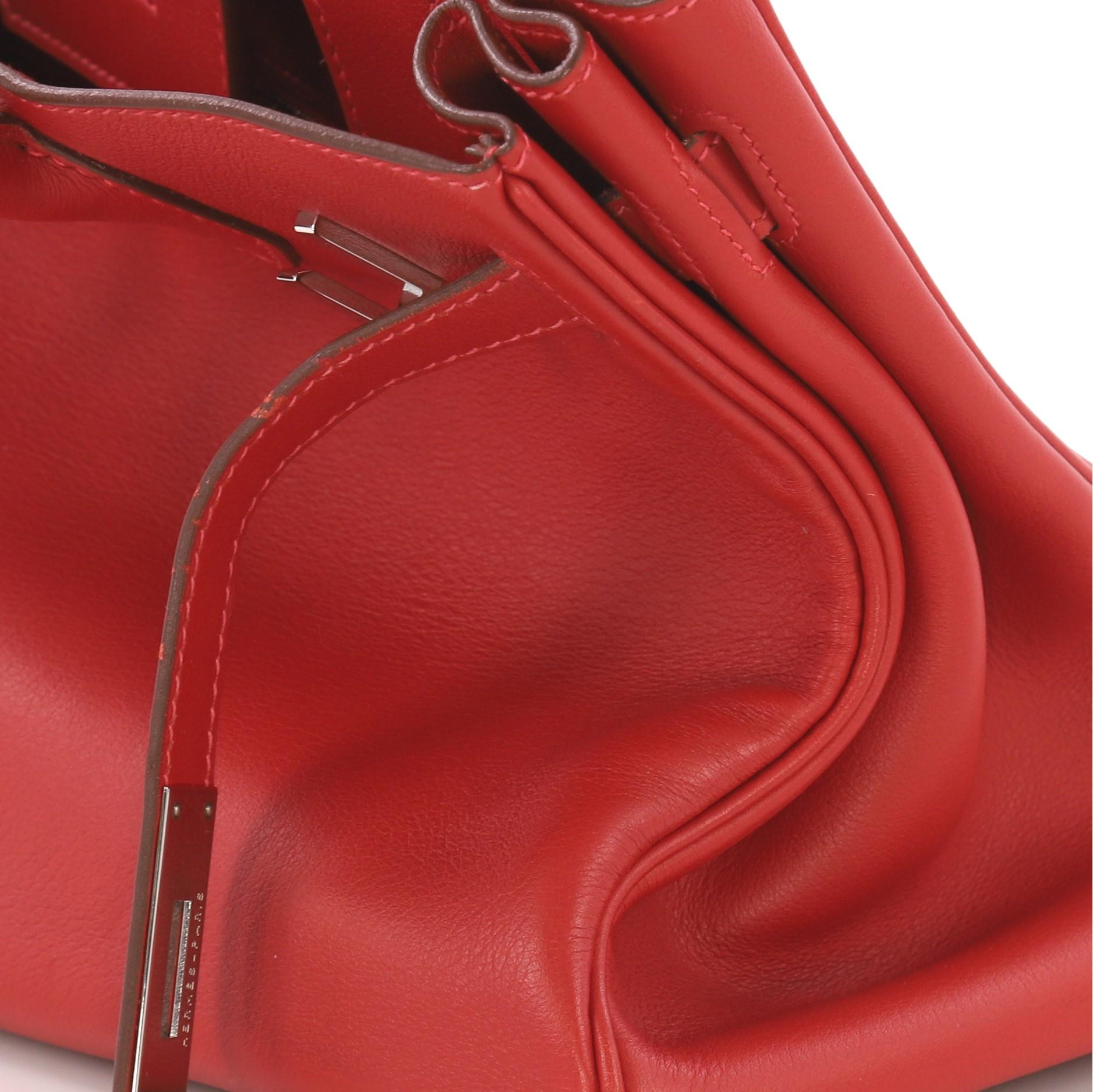Hermes Birkin Handbag Rouge Vif Swift with Palladium Hardware 30 3