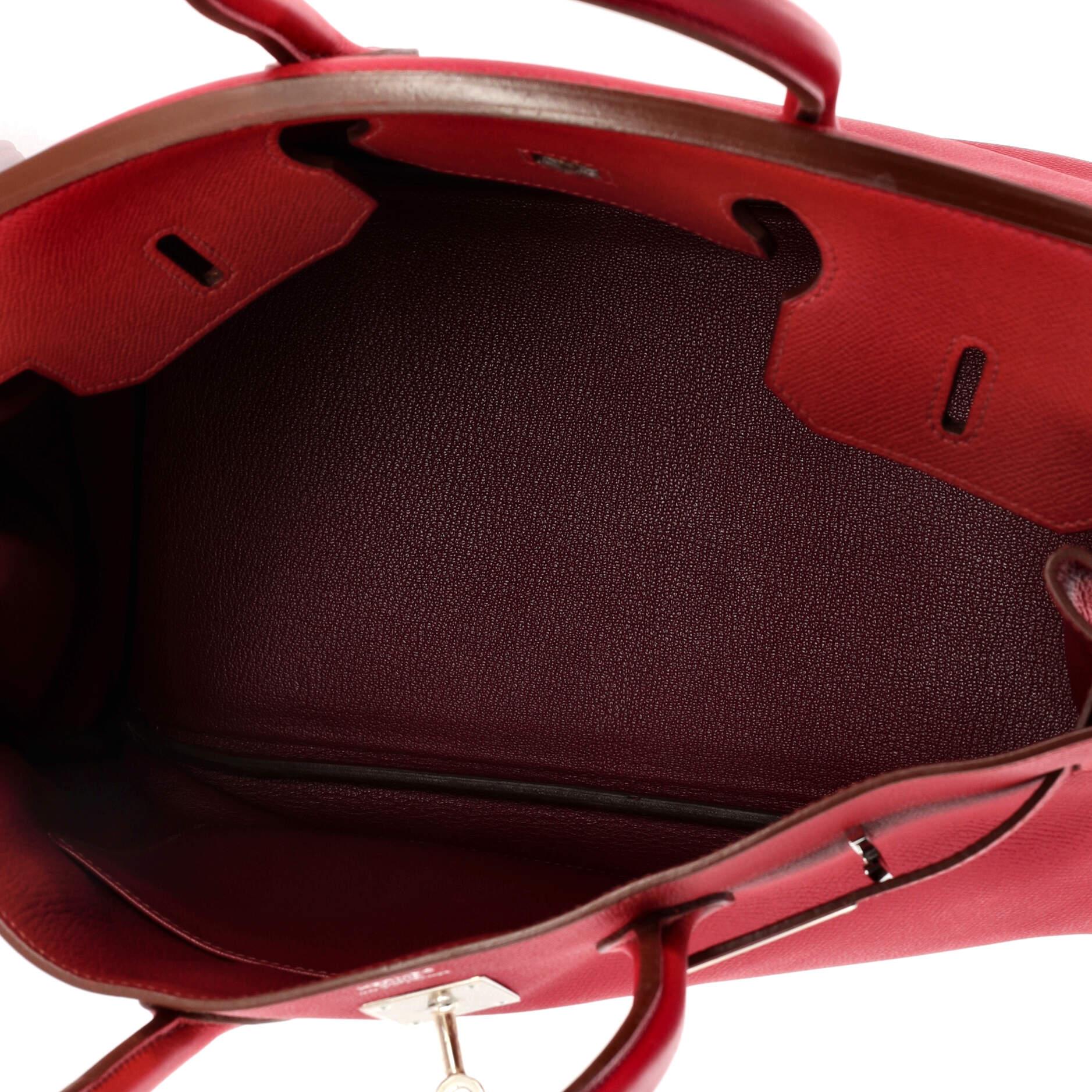 Hermes Birkin Handbag Rubis Epsom with Palladium Hardware 35 2