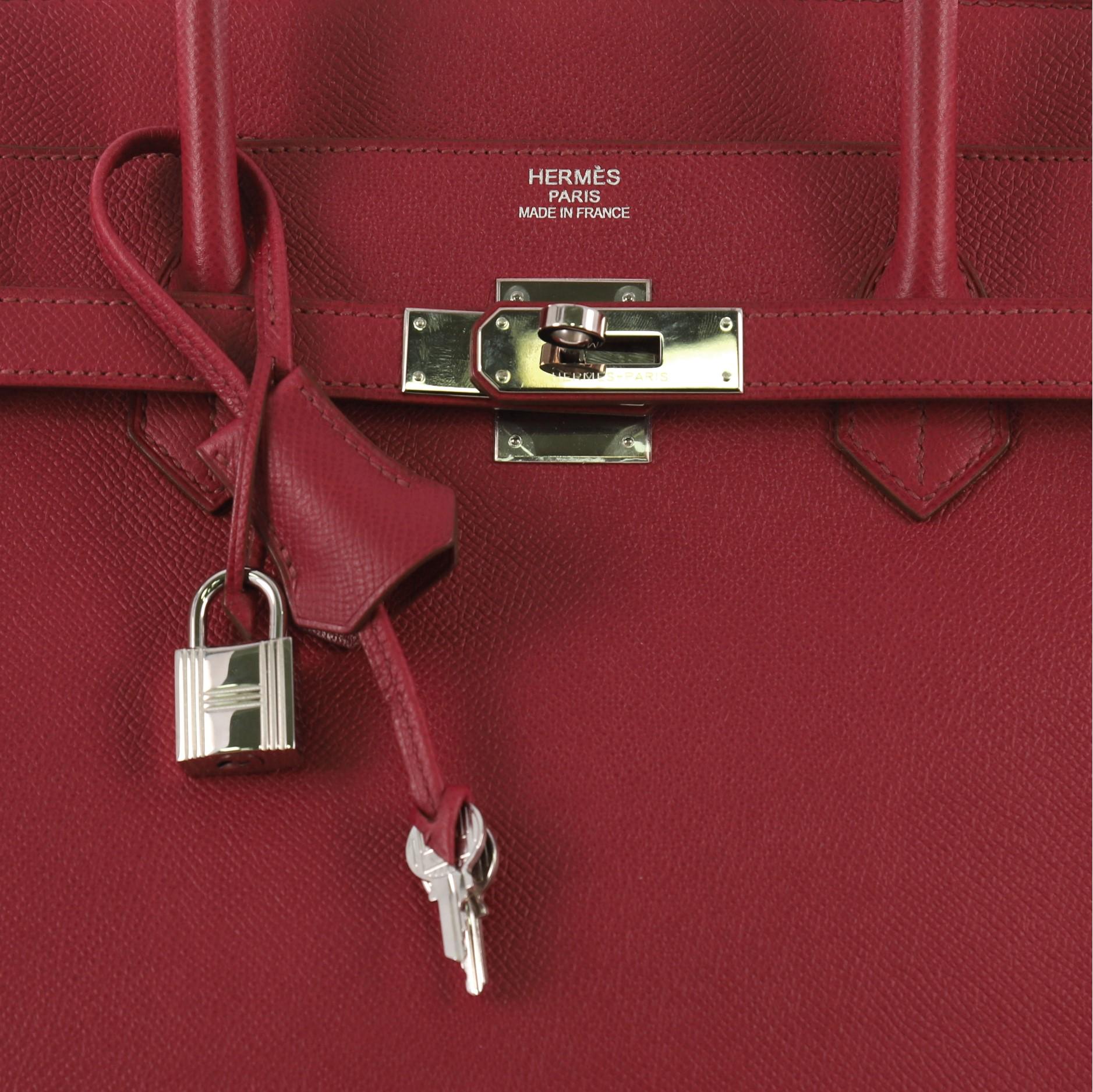 Hermes Birkin Handbag Rubis Epsom with Palladium Hardware 40 2