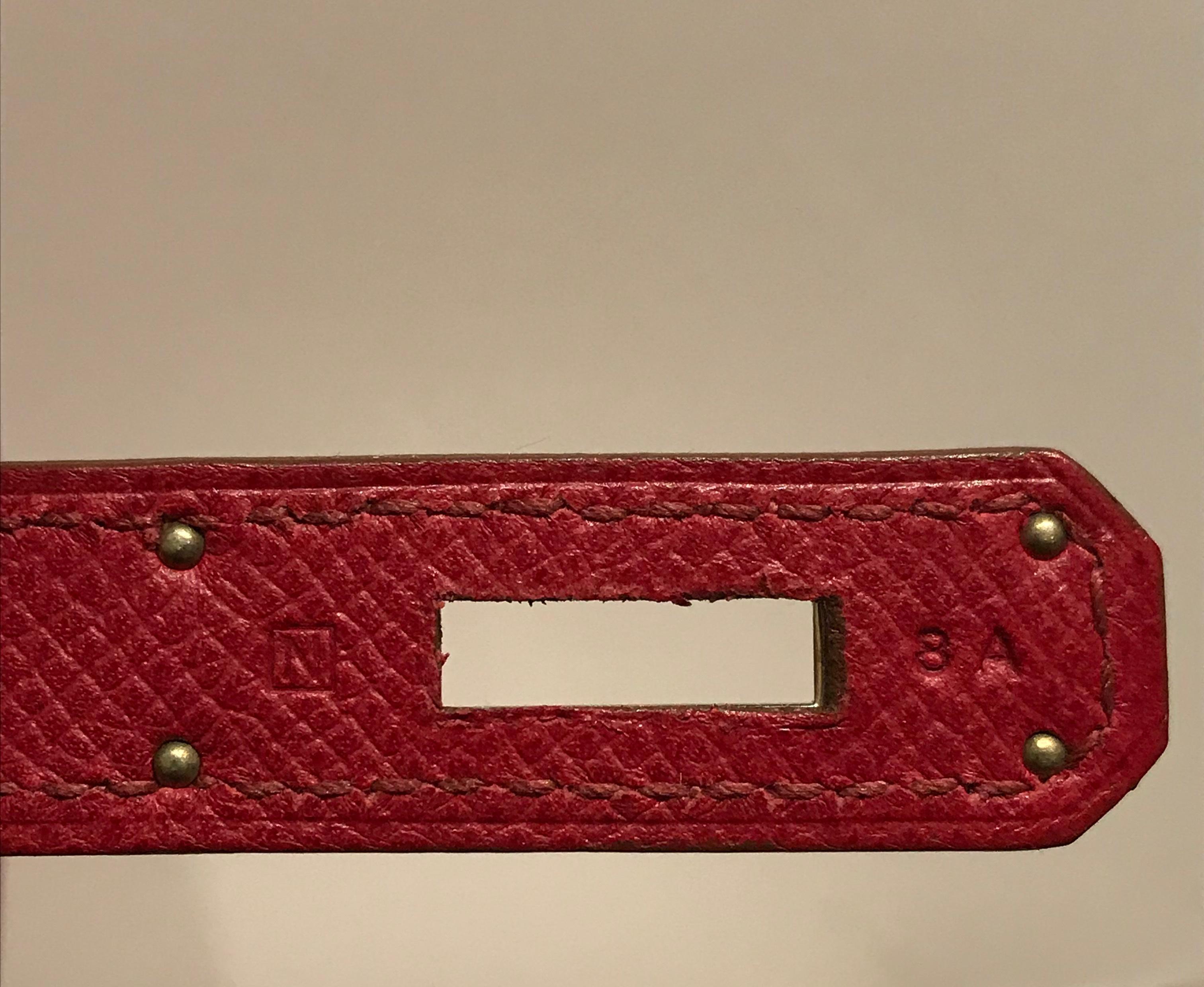 Hermes Birkin Handbag Rubis Epsom with Palladium Hardware 40 3