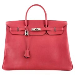 Hermes Birkin Handbag Rubis Epsom with Palladium Hardware 40