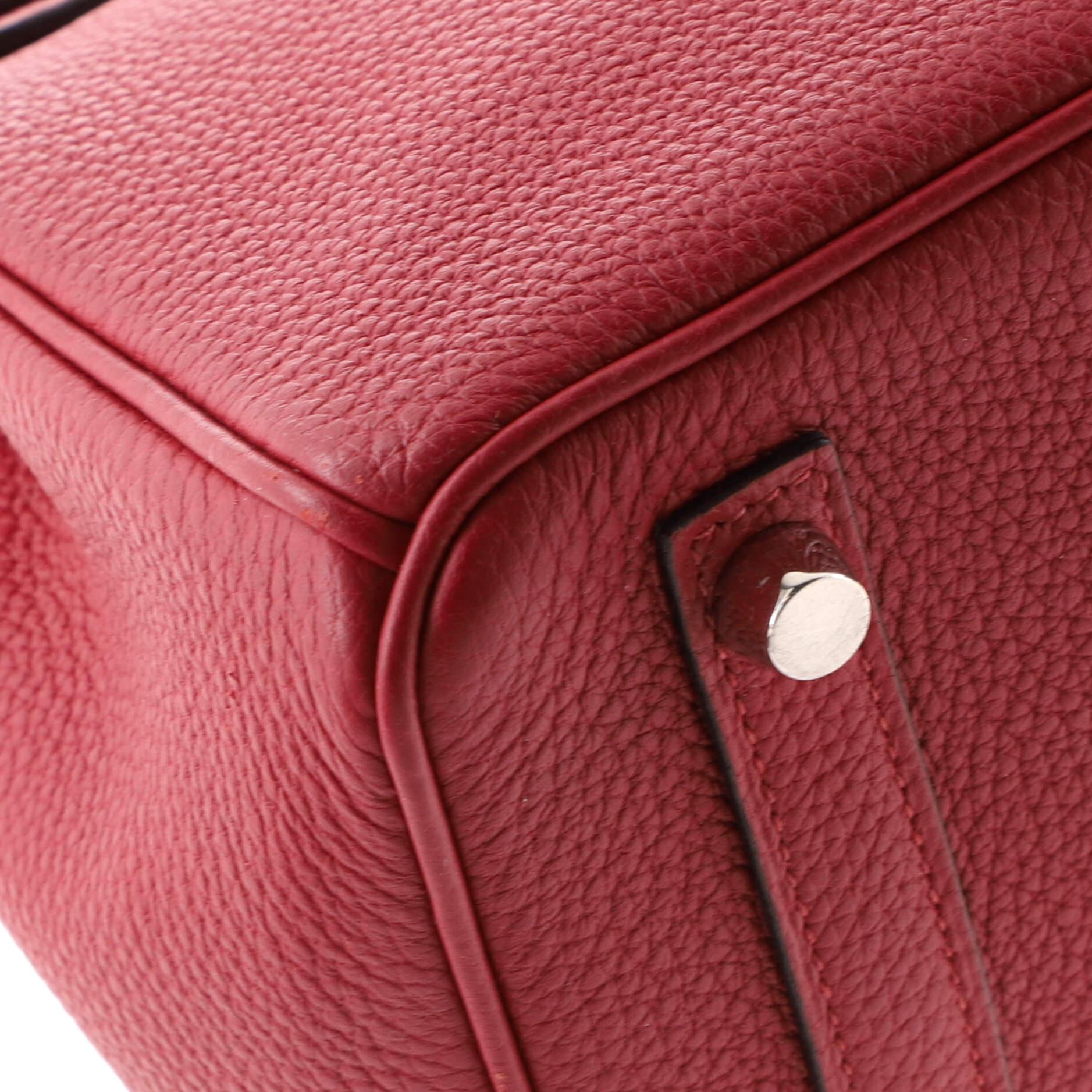 Hermes Birkin Handbag Rubis Togo with Palladium Hardware 25 3
