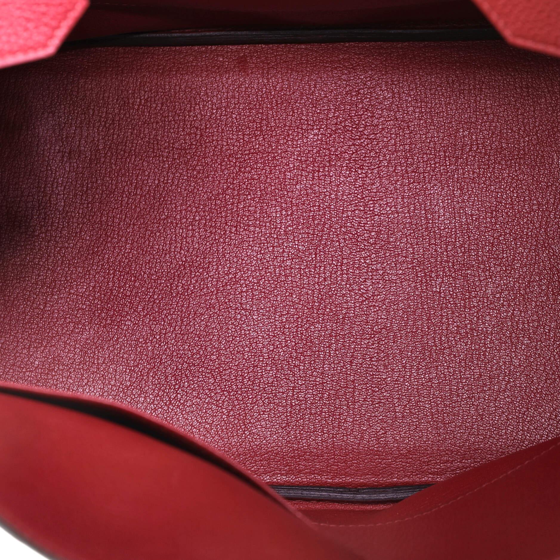 Women's or Men's Hermes Birkin Handbag Rubis Togo with Palladium Hardware 35