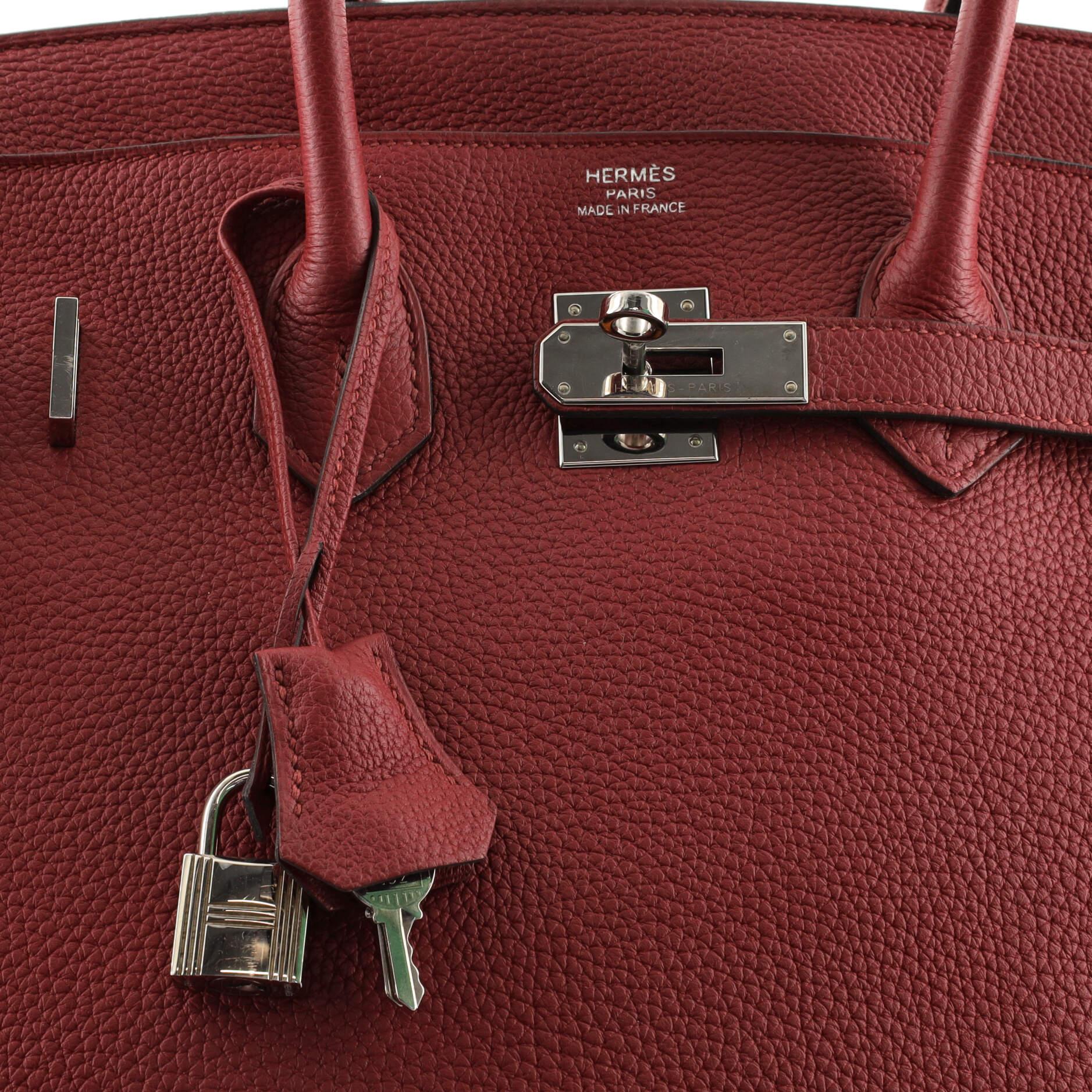 Hermes Birkin Handbag Rubis Togo with Palladium Hardware 35 1