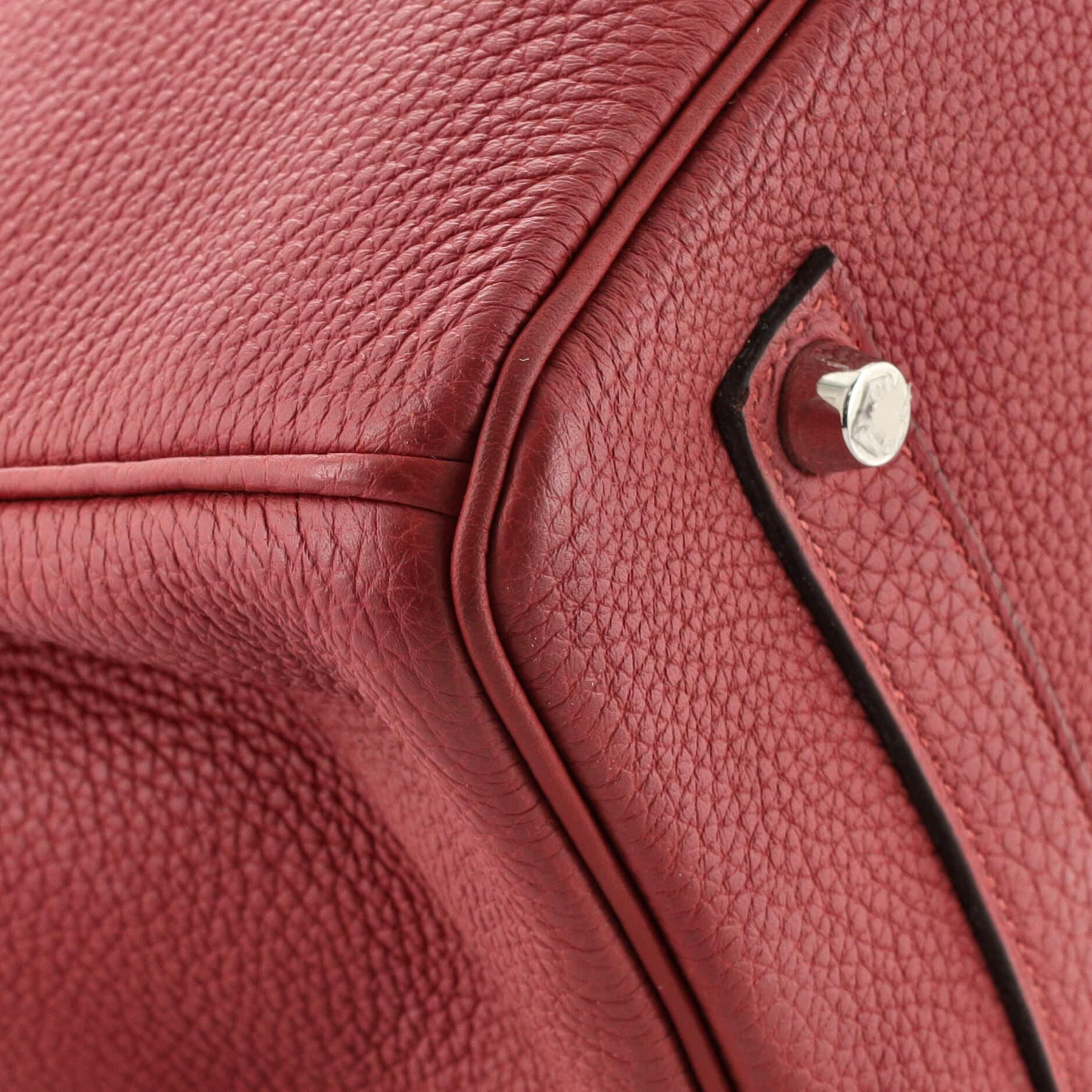 Hermes Birkin Handbag Rubis Togo with Palladium Hardware 35 2