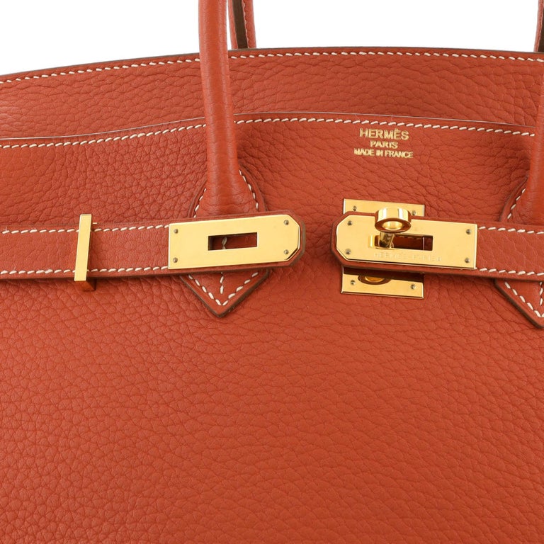 Hermes Birkin bag 35 Sanguine Fjord leather Gold hardware