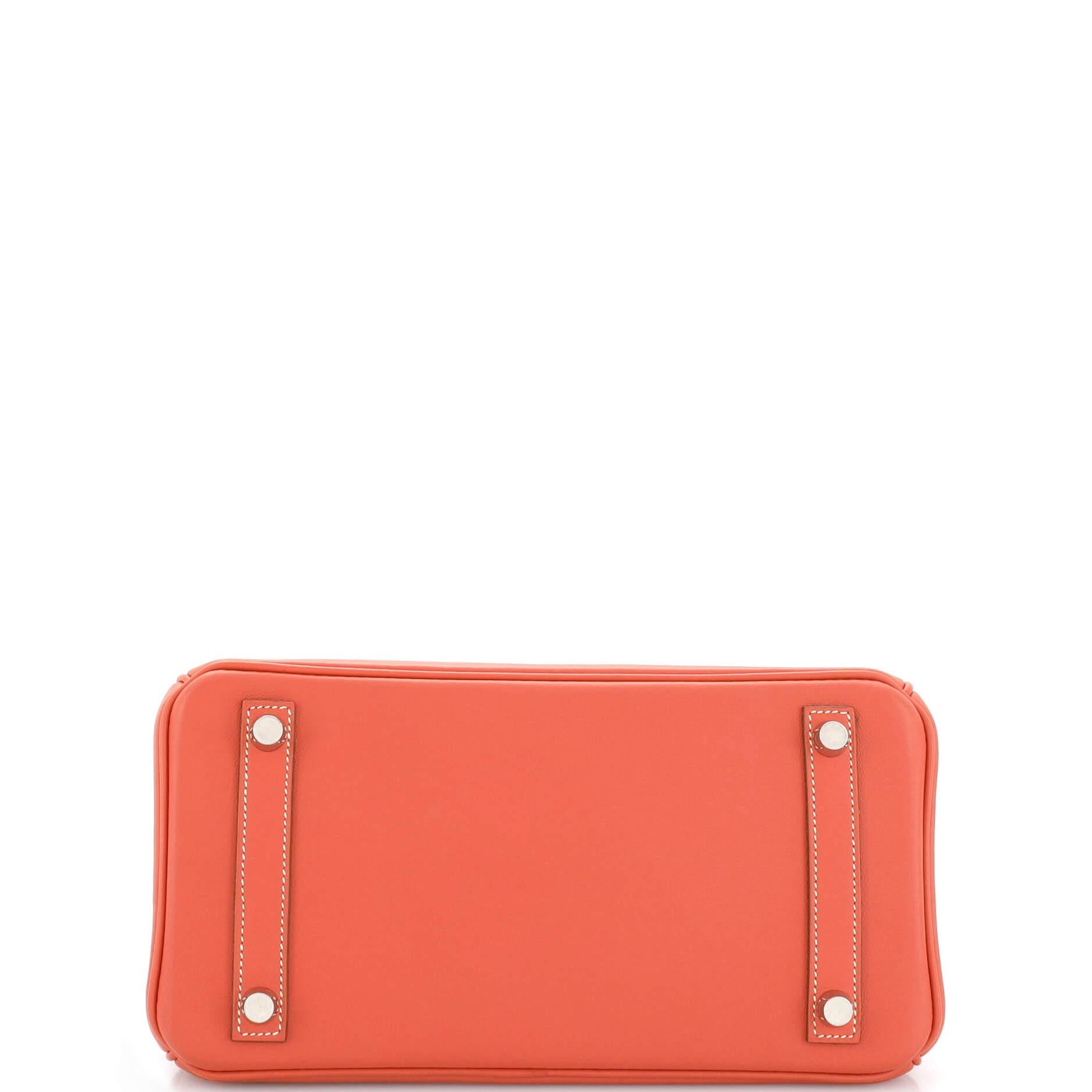 Hermes Birkin Handbag Sanguine Swift with Palladium Hardware 25 For Sale 1