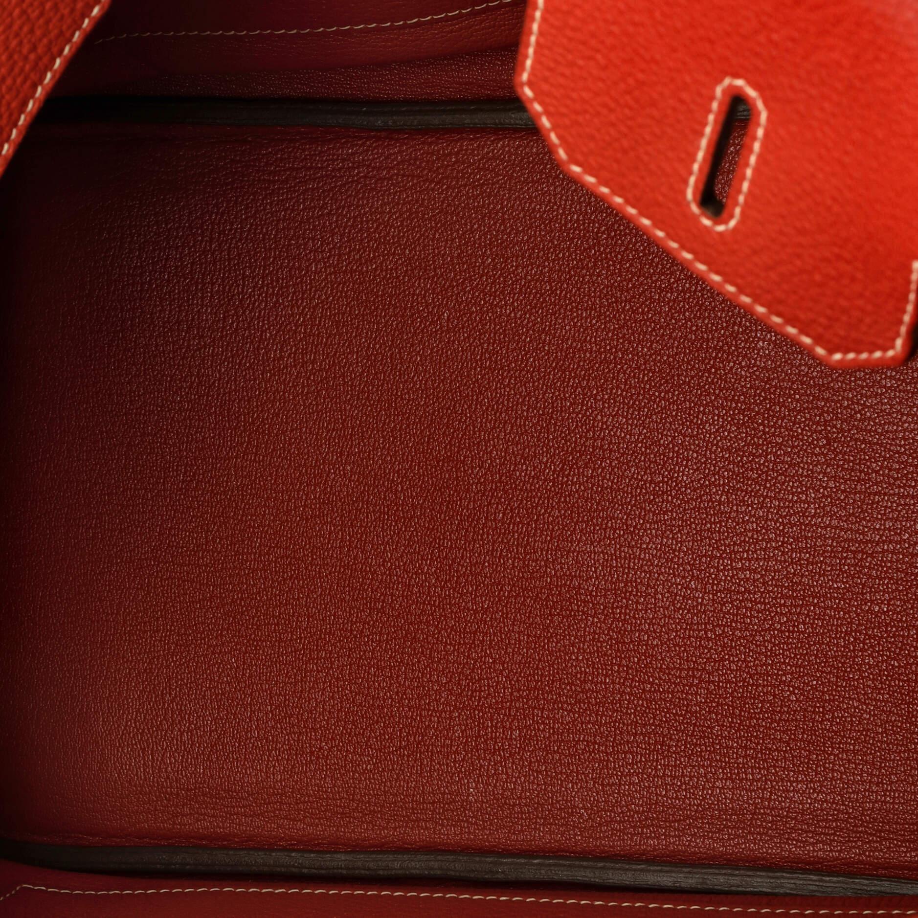 Hermes Birkin Handbag Sanguine Togo with Palladium Hardware 35 1