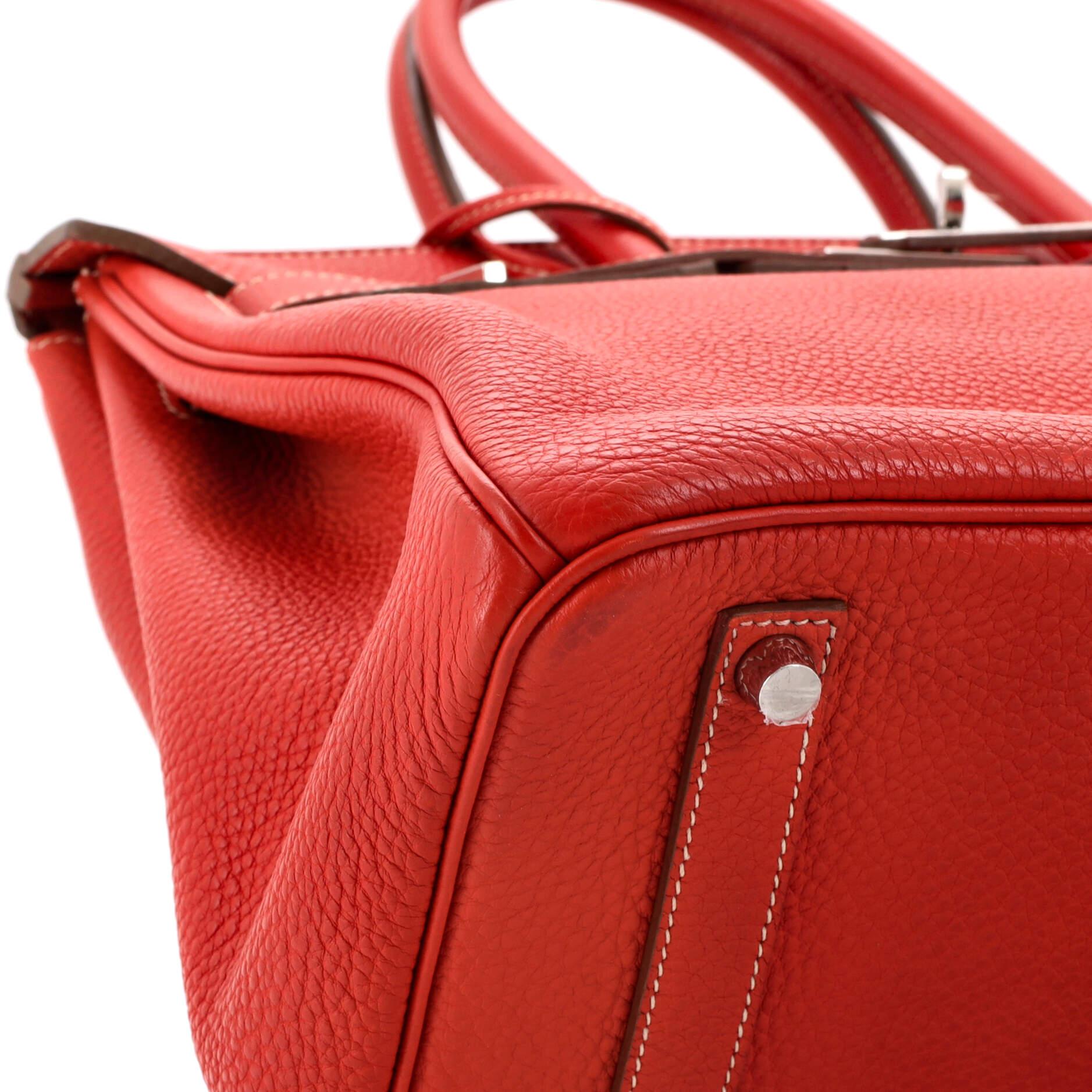 Hermes Birkin Handbag Sanguine Togo with Palladium Hardware 35 3