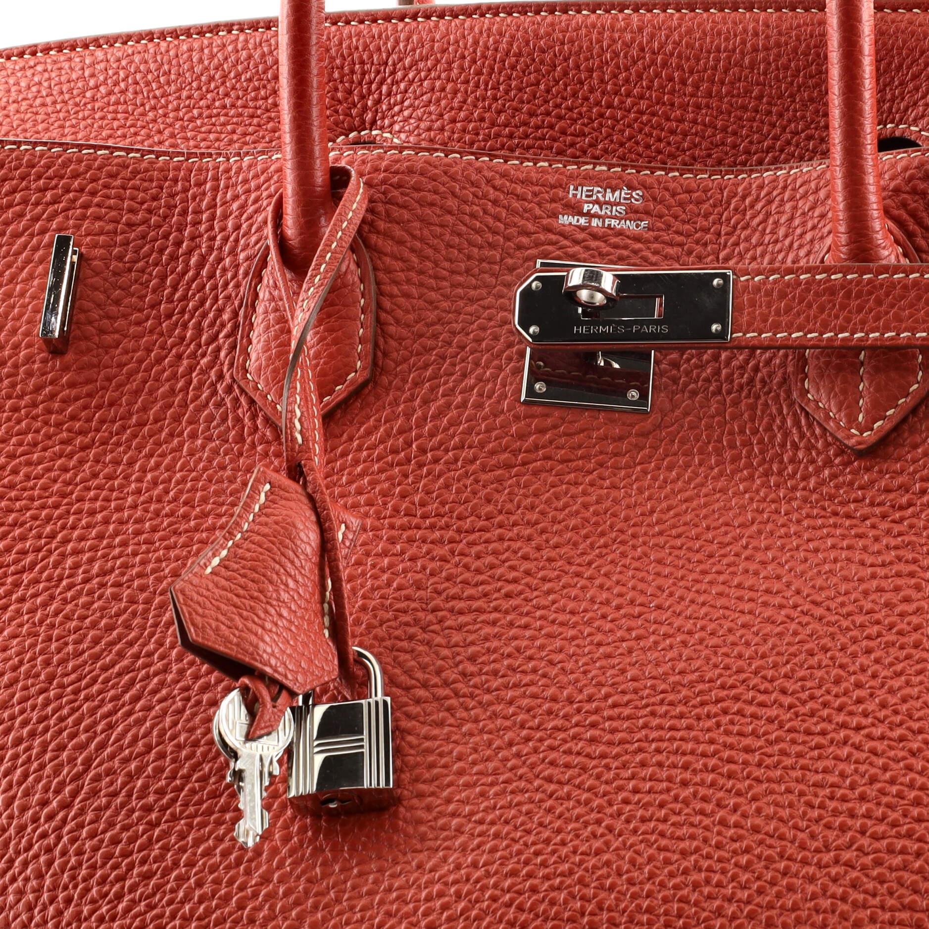 Hermes Birkin Handbag Sanguine Togo with Palladium Hardware 40 2