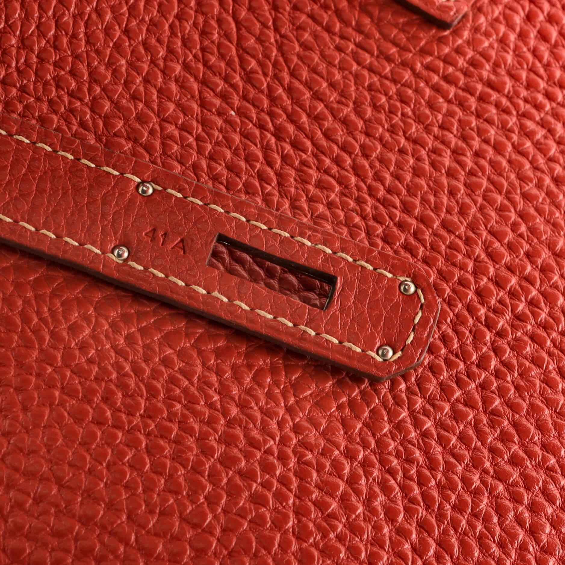  Hermes Birkin Handbag Sanguine Togo with Palladium Hardware 40 3