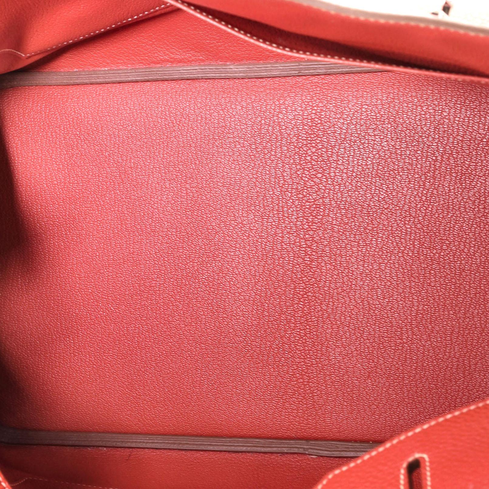  Hermes Birkin Handbag Sanguine Togo with Palladium Hardware 40 4