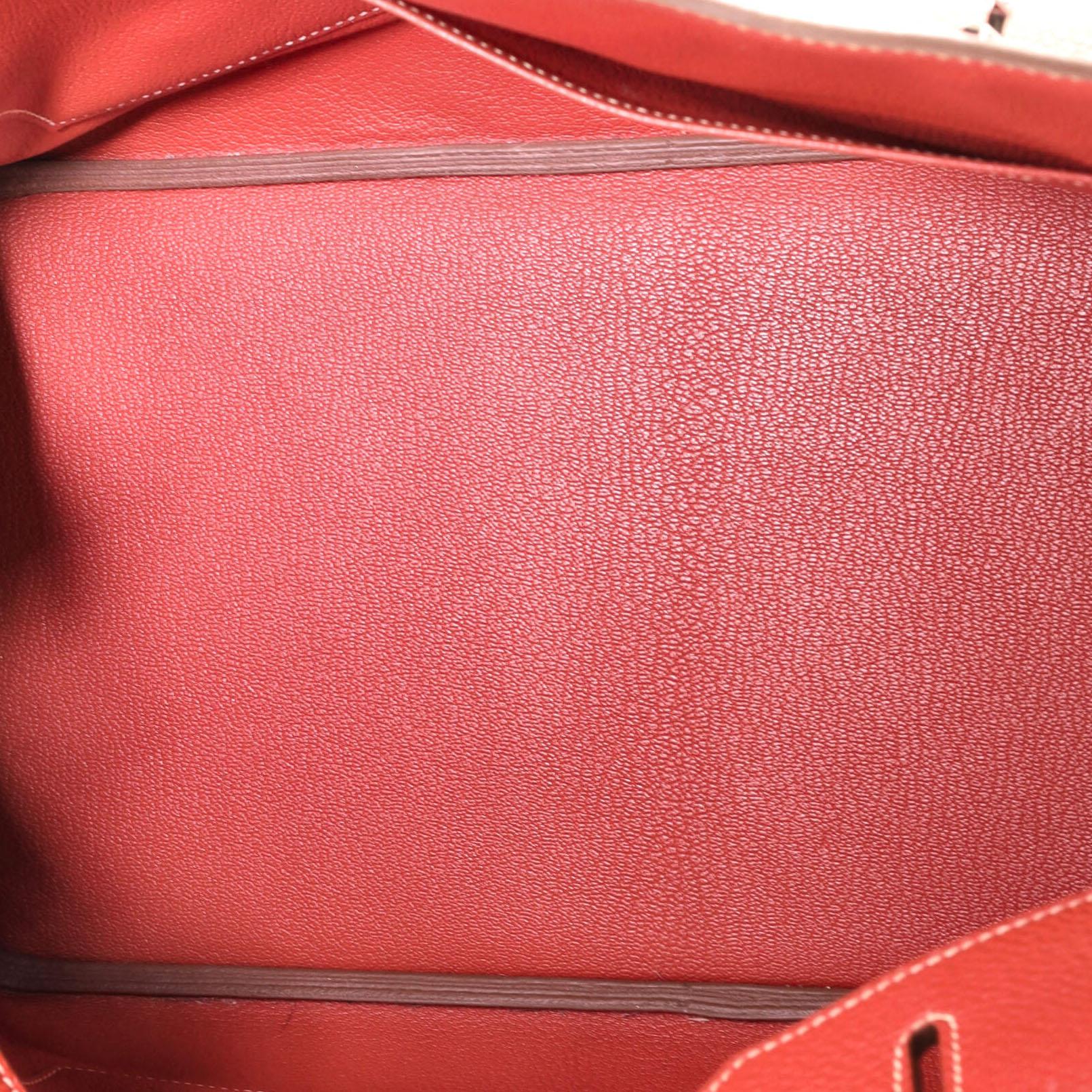 Hermes Birkin Handbag Sanguine Togo with Palladium Hardware 40 4