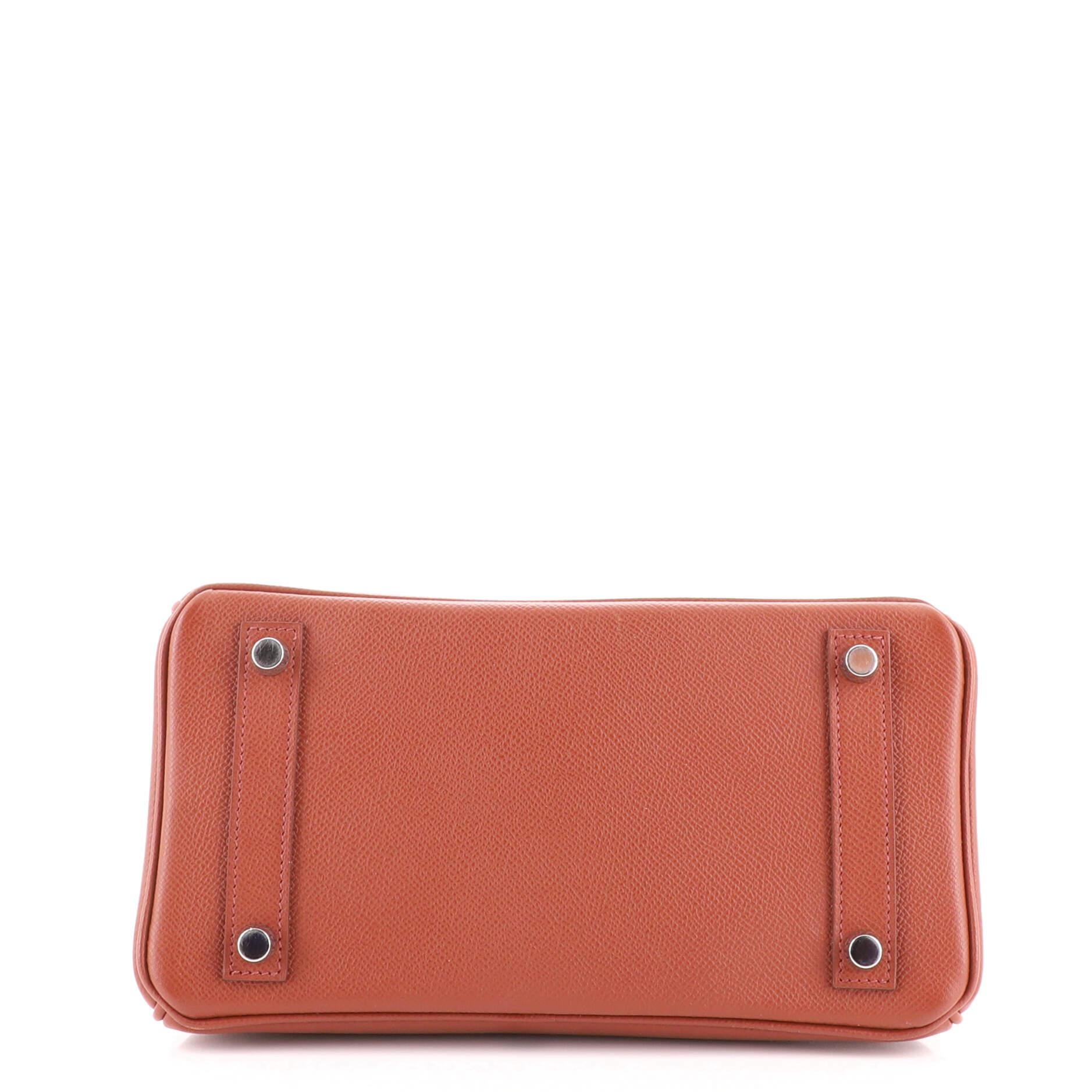 Hermes Birkin Handbag Sienne Epsom with Palladium Hardware 25 1