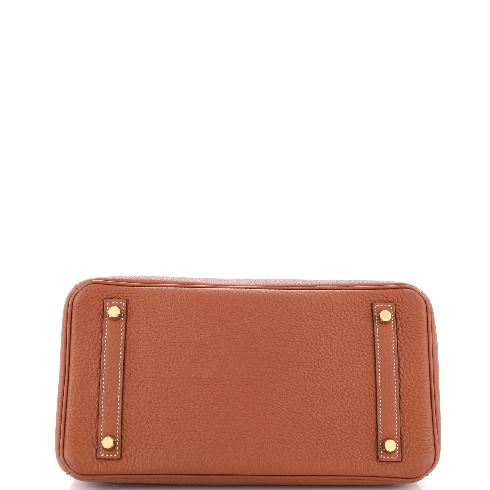 Women's Hermes Birkin Handbag Sienne Togo with Gold Hardware 30