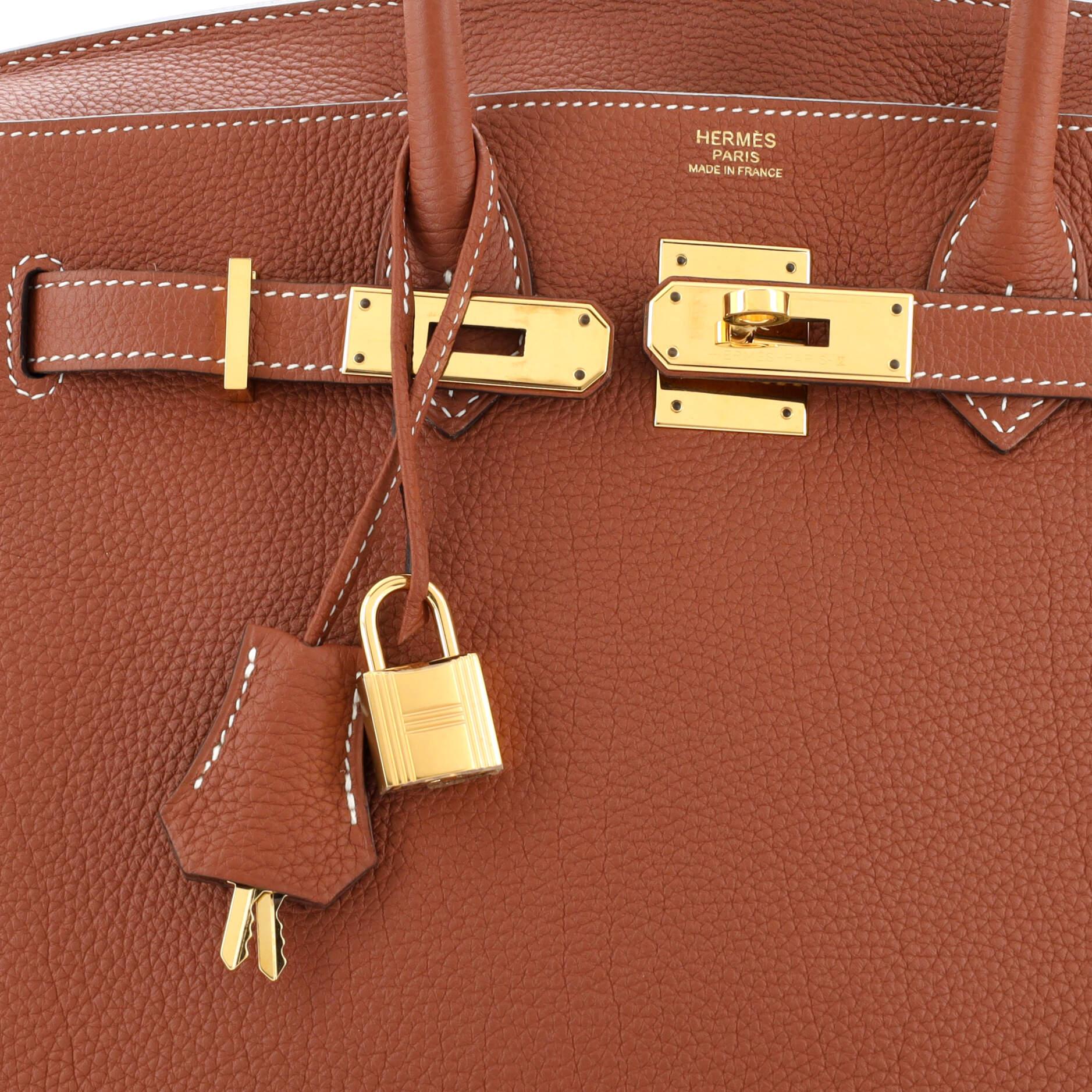 Hermes Birkin Handbag Sienne Togo with Gold Hardware 30 2