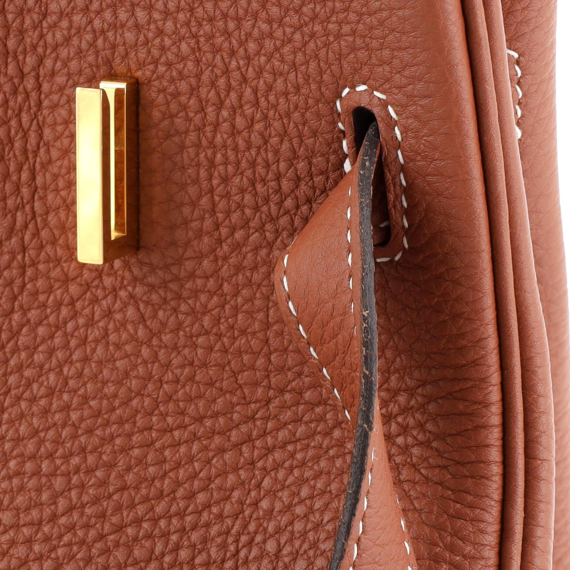 Hermes Birkin Handbag Sienne Togo with Gold Hardware 30 3