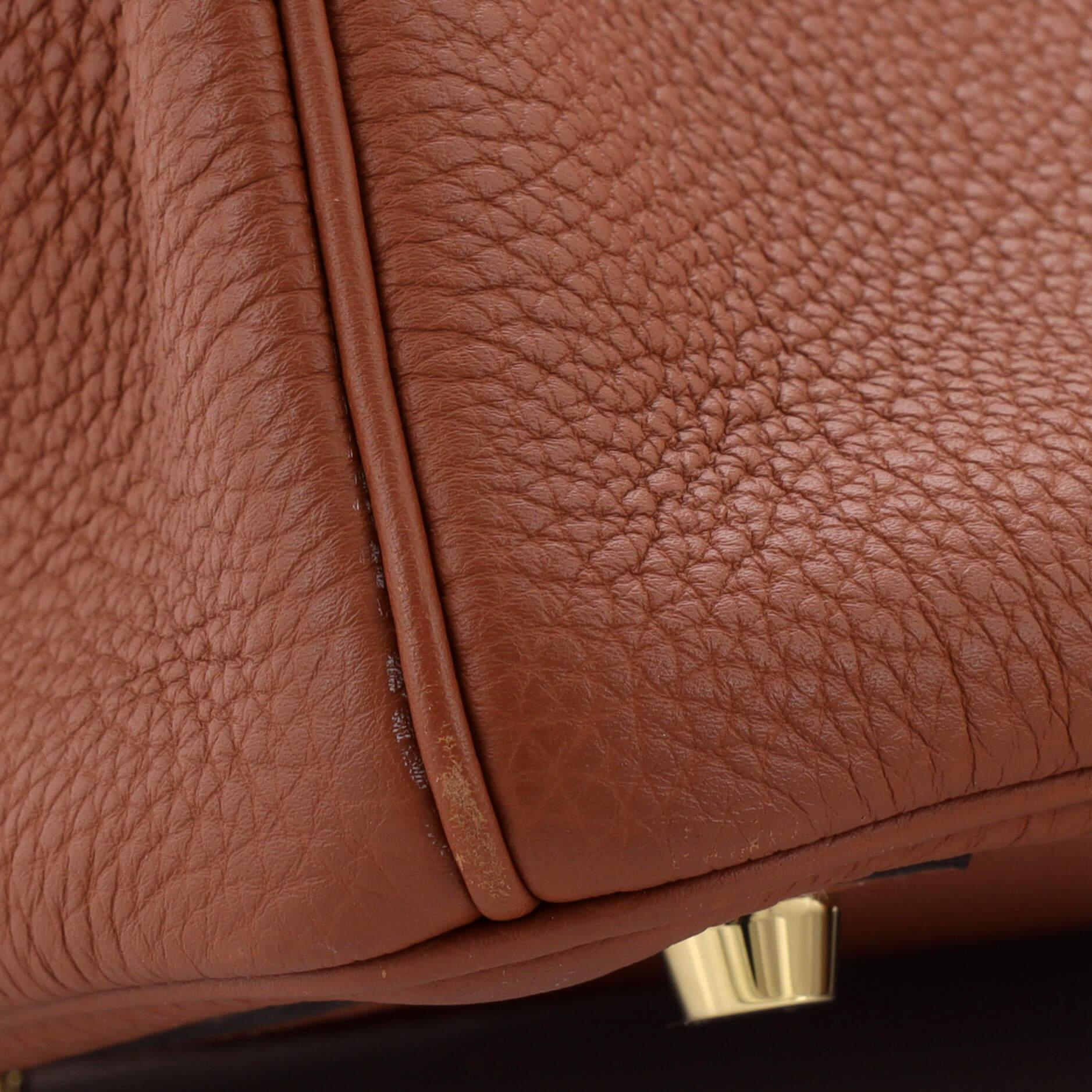 Hermes Birkin Handbag Sienne Togo with Gold Hardware 30 4