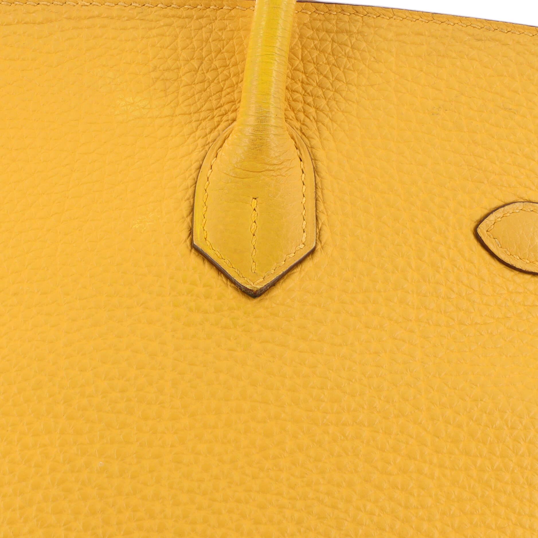 Hermes Birkin Handbag Soleil Togo With Gold Hardware 35 6